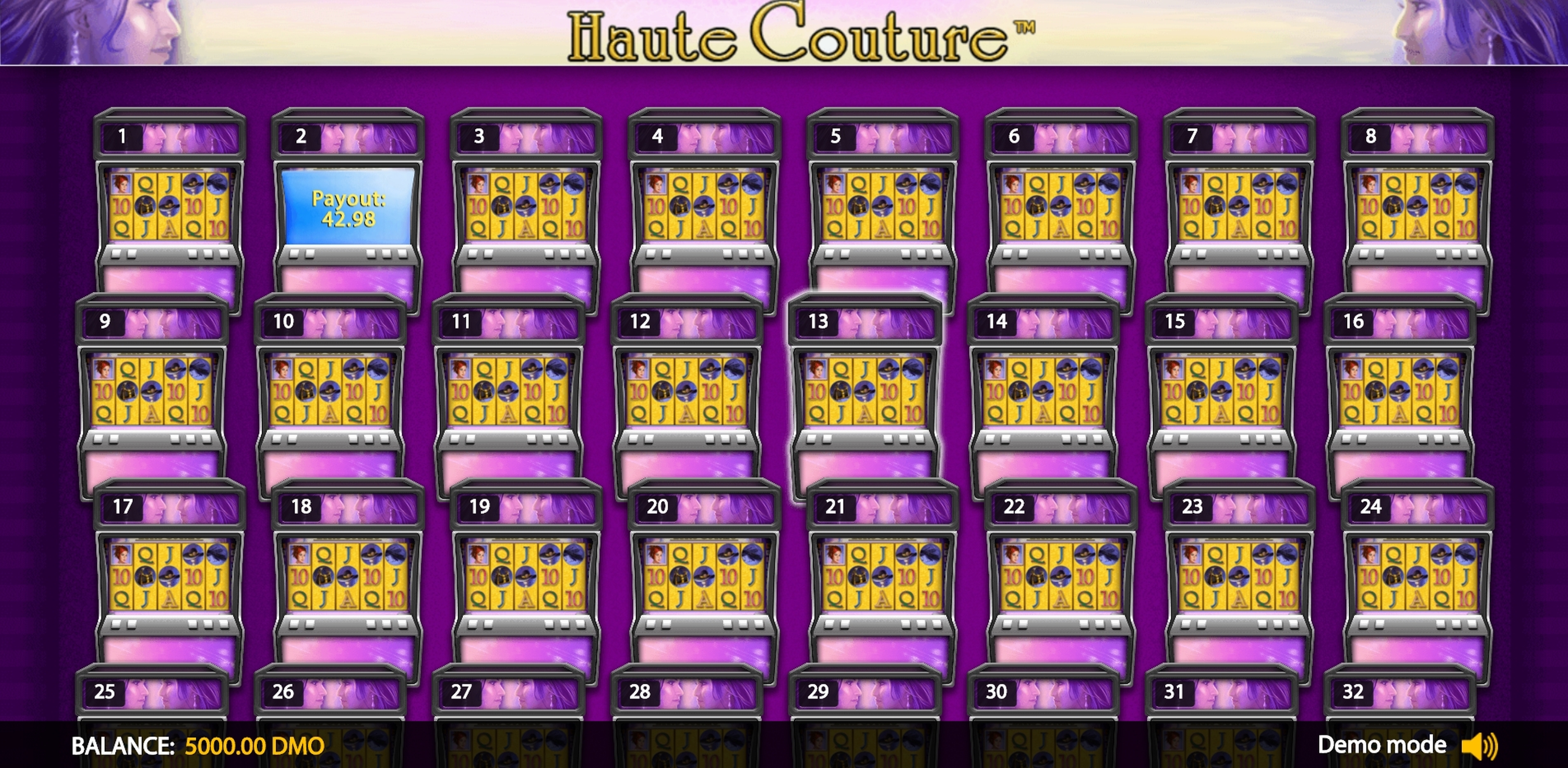 Play Haute Couture Deluxe Free Casino Slot Game by Novomatic