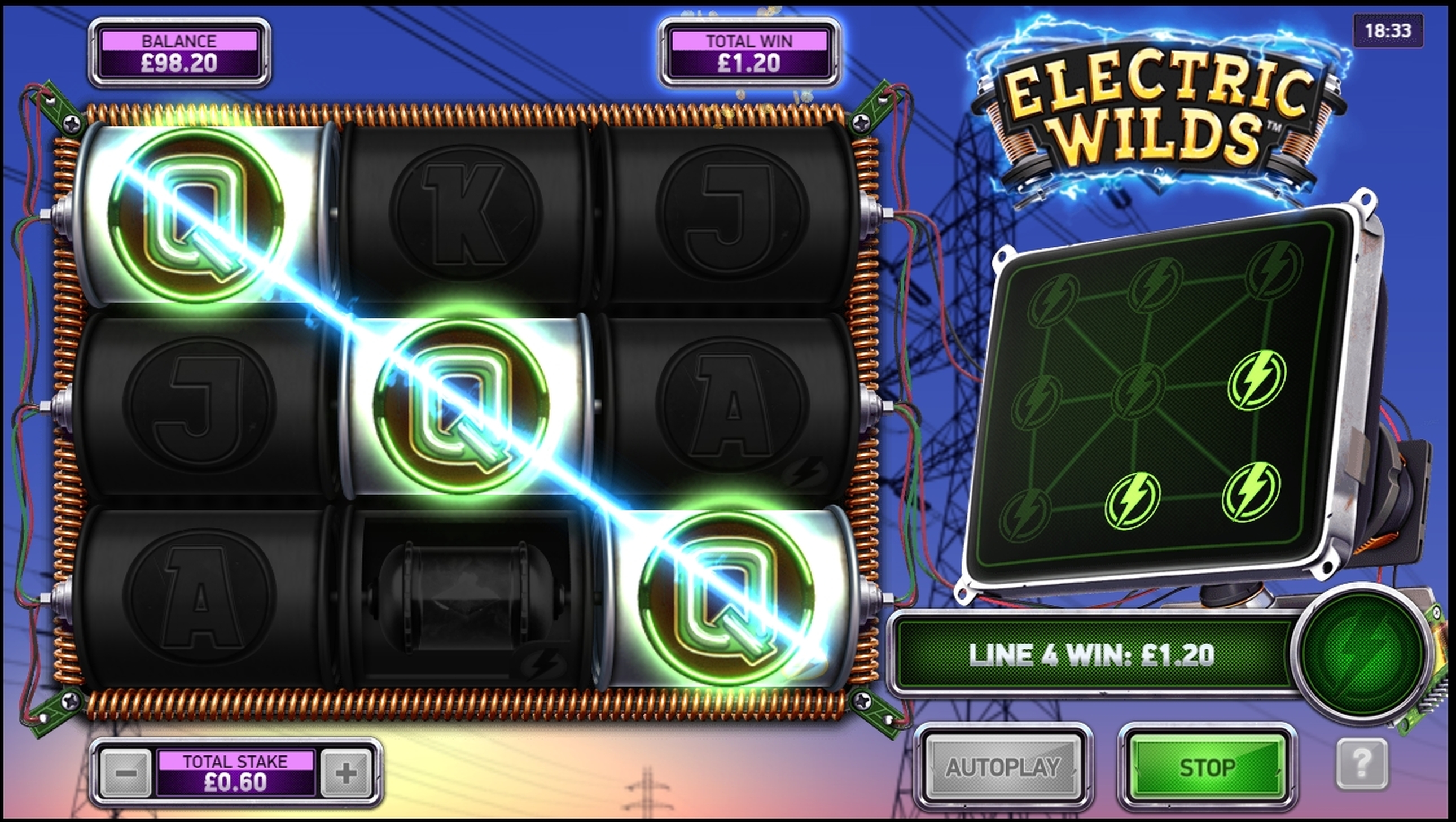 Win Money in Electric Wilds Free Slot Game by Northern Lights Gaming