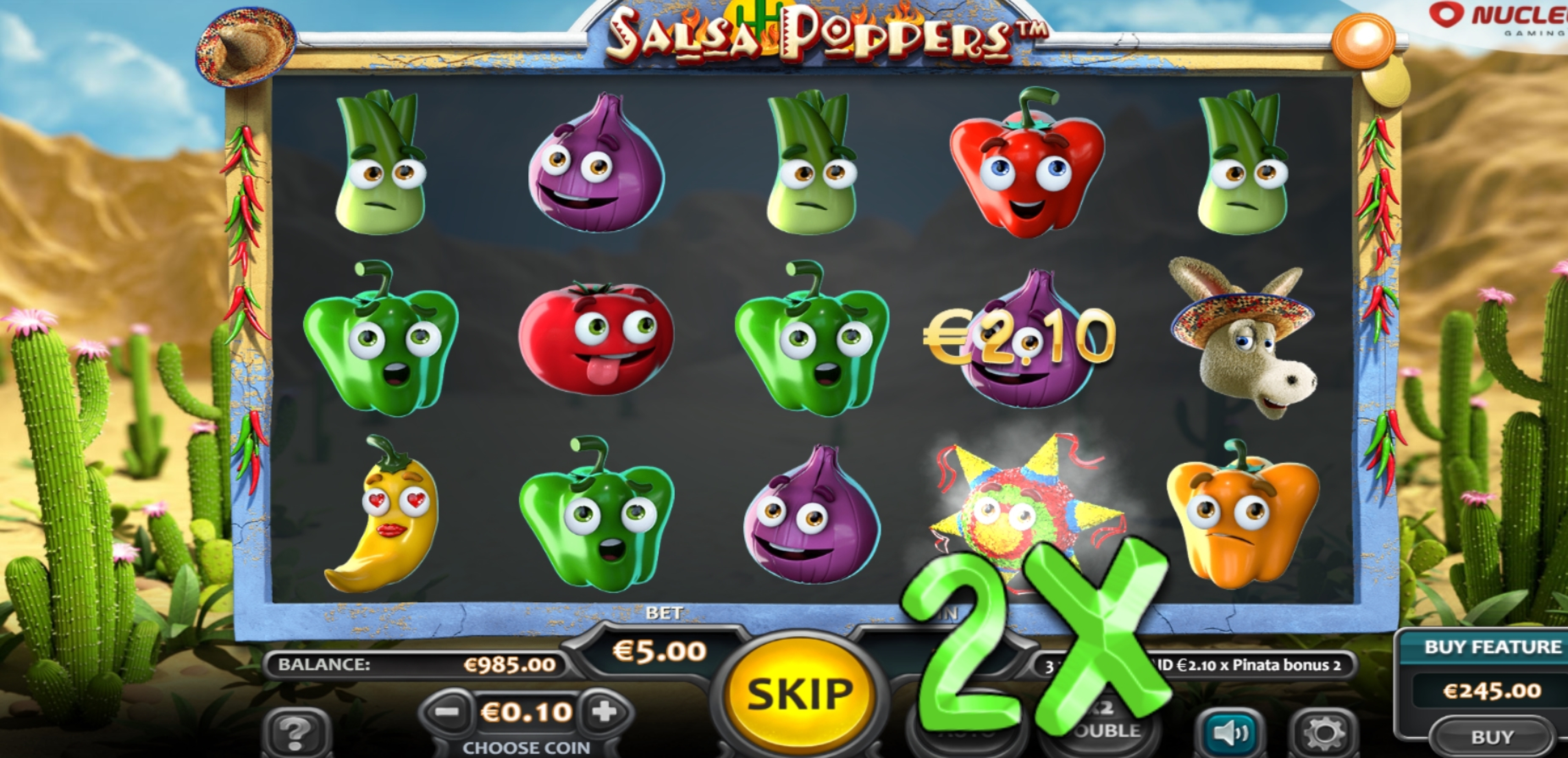 Win Money in Salsa Poppers Free Slot Game by Nucleus Gaming