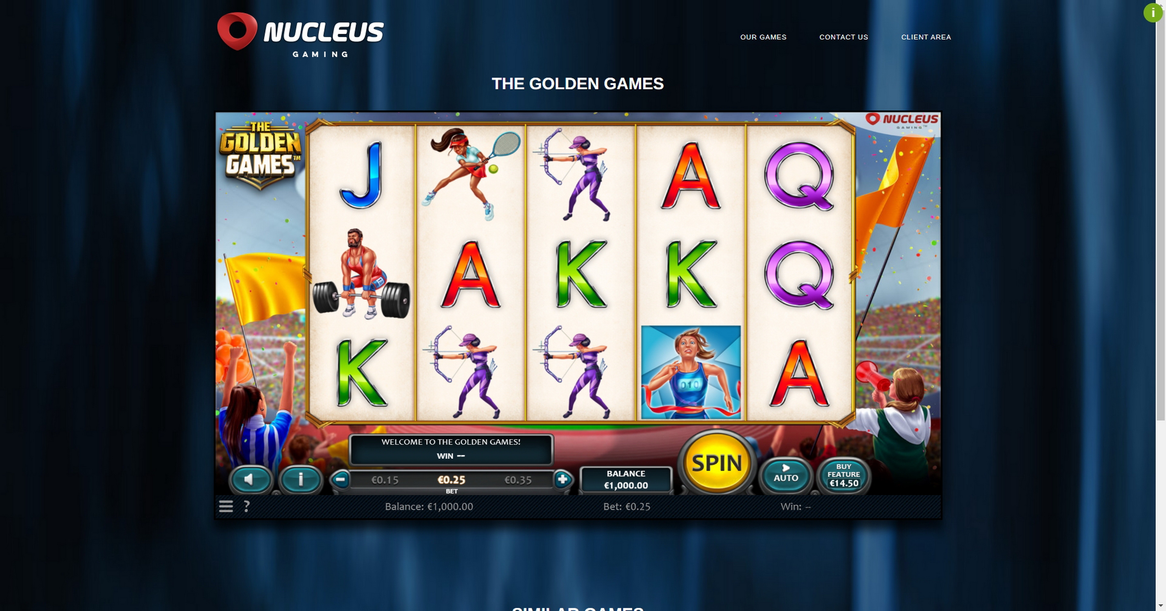 Reels in The Golden Games Slot Game by Nucleus Gaming