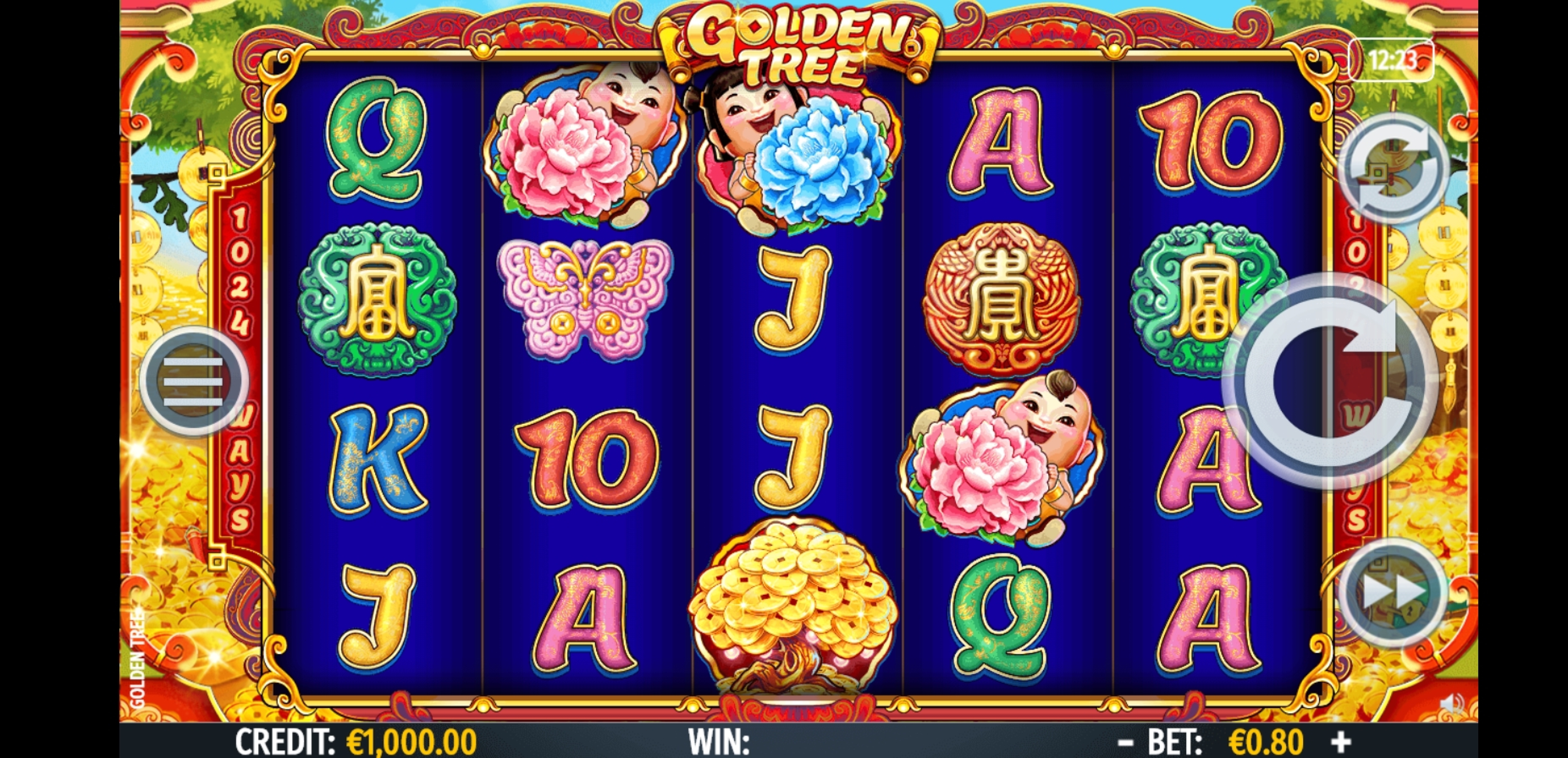 Reels in Golden Tree Slot Game by Octavian Gaming