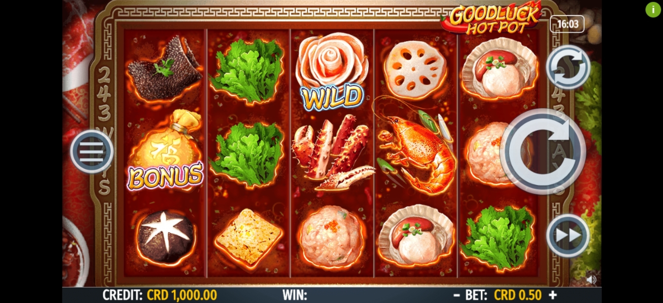 Reels in Goodluck Hot Pot Slot Game by Octavian Gaming