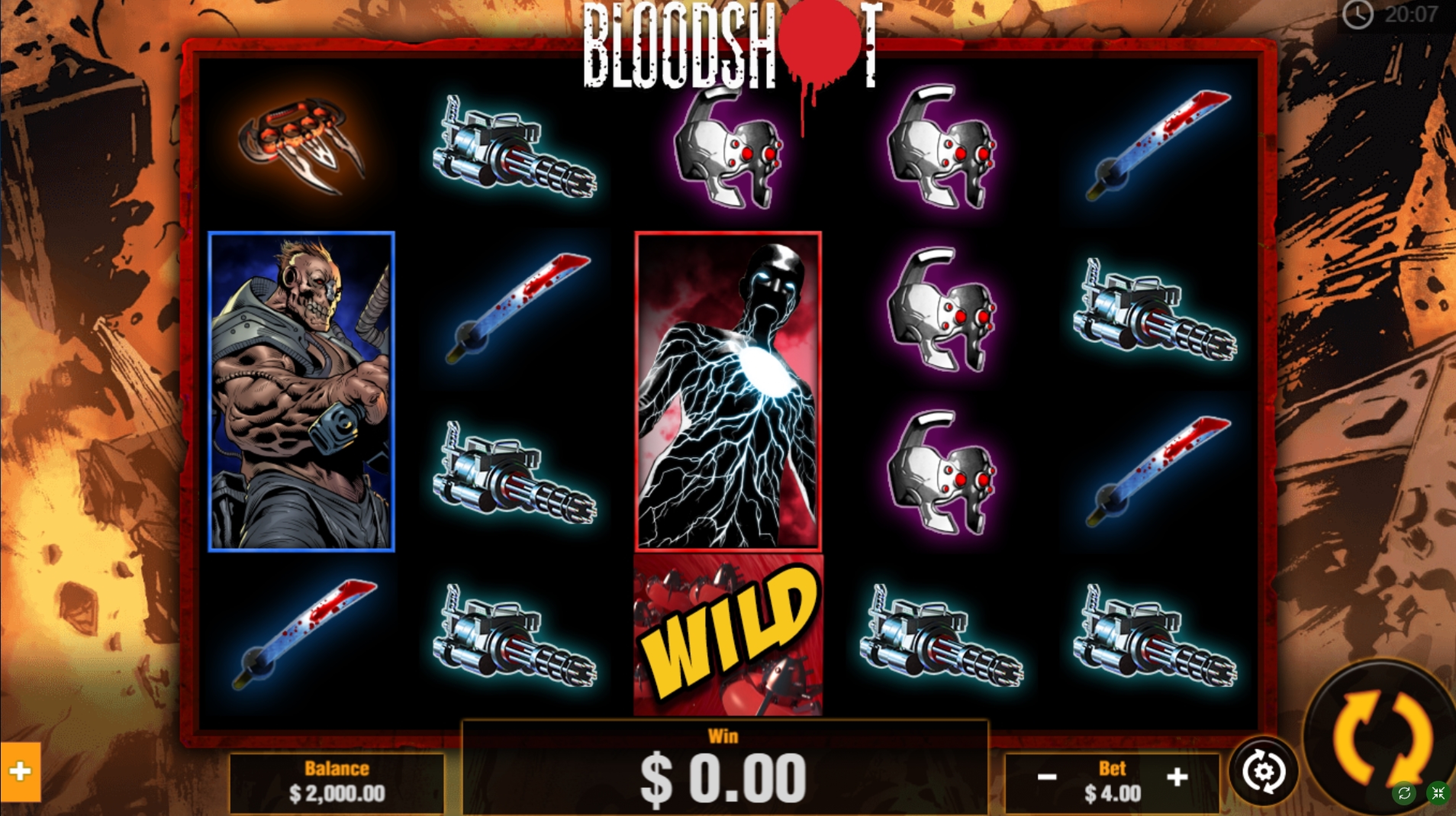 Reels in BloodShot Slot Game by PariPlay