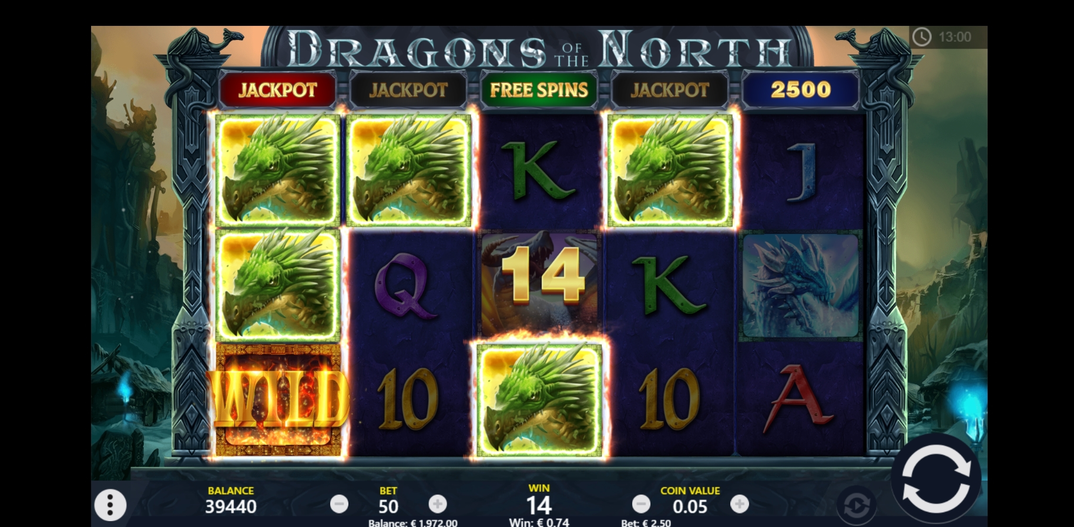 Win Money in Dragons of the North Free Slot Game by PariPlay