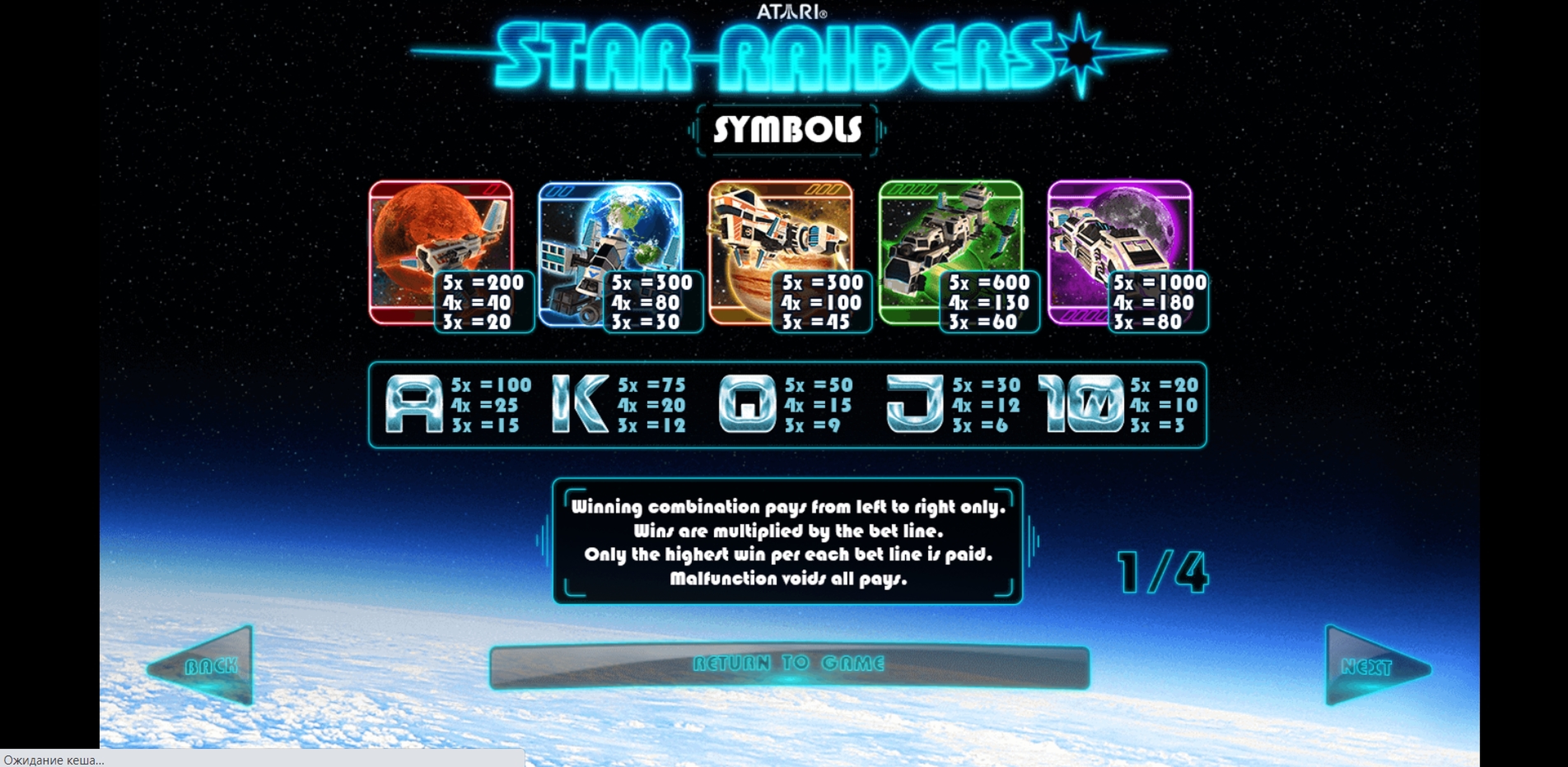Info of Star Raiders Slot Game by PariPlay