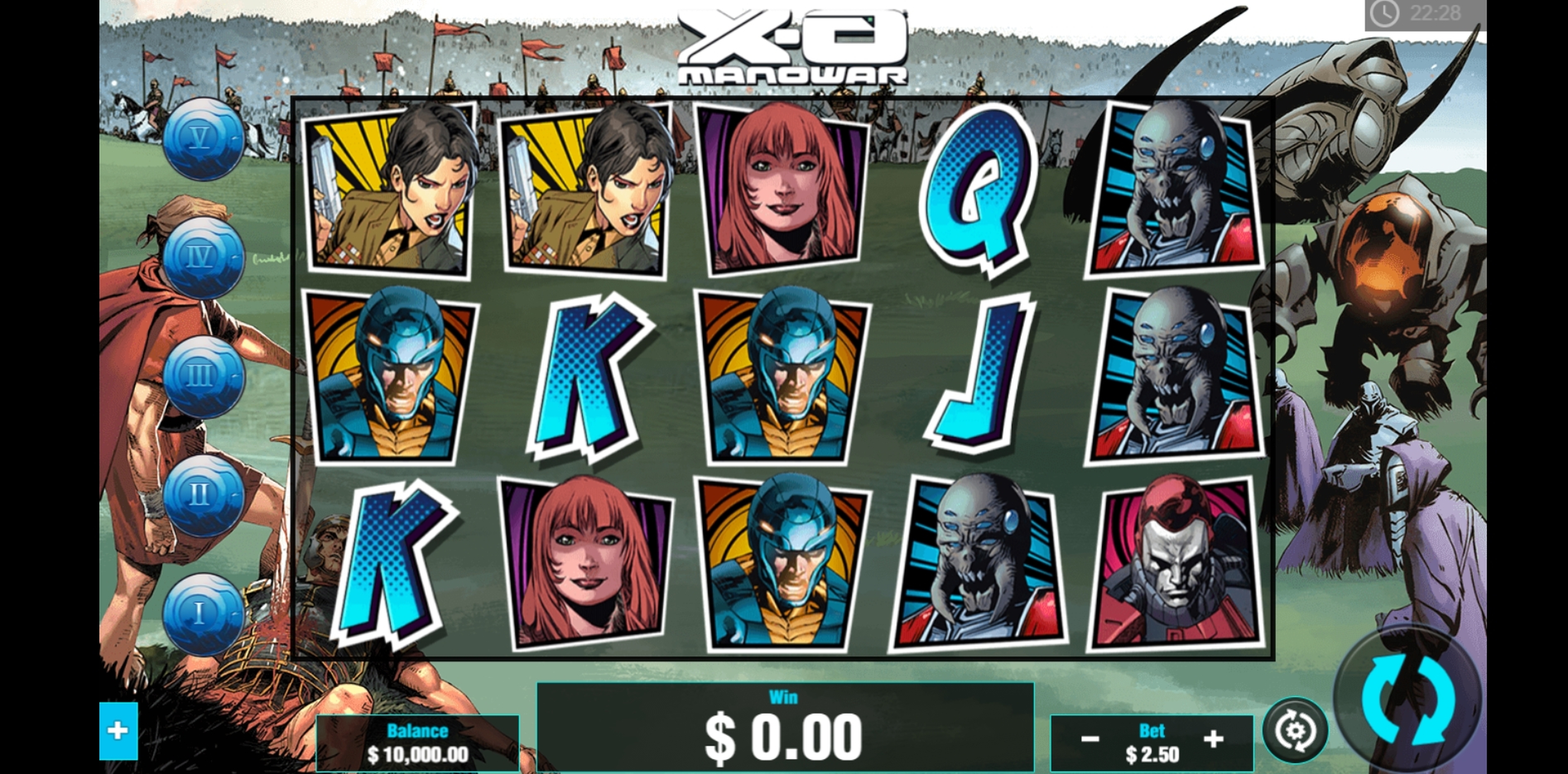 Reels in X-O ManOWar Slot Game by PariPlay