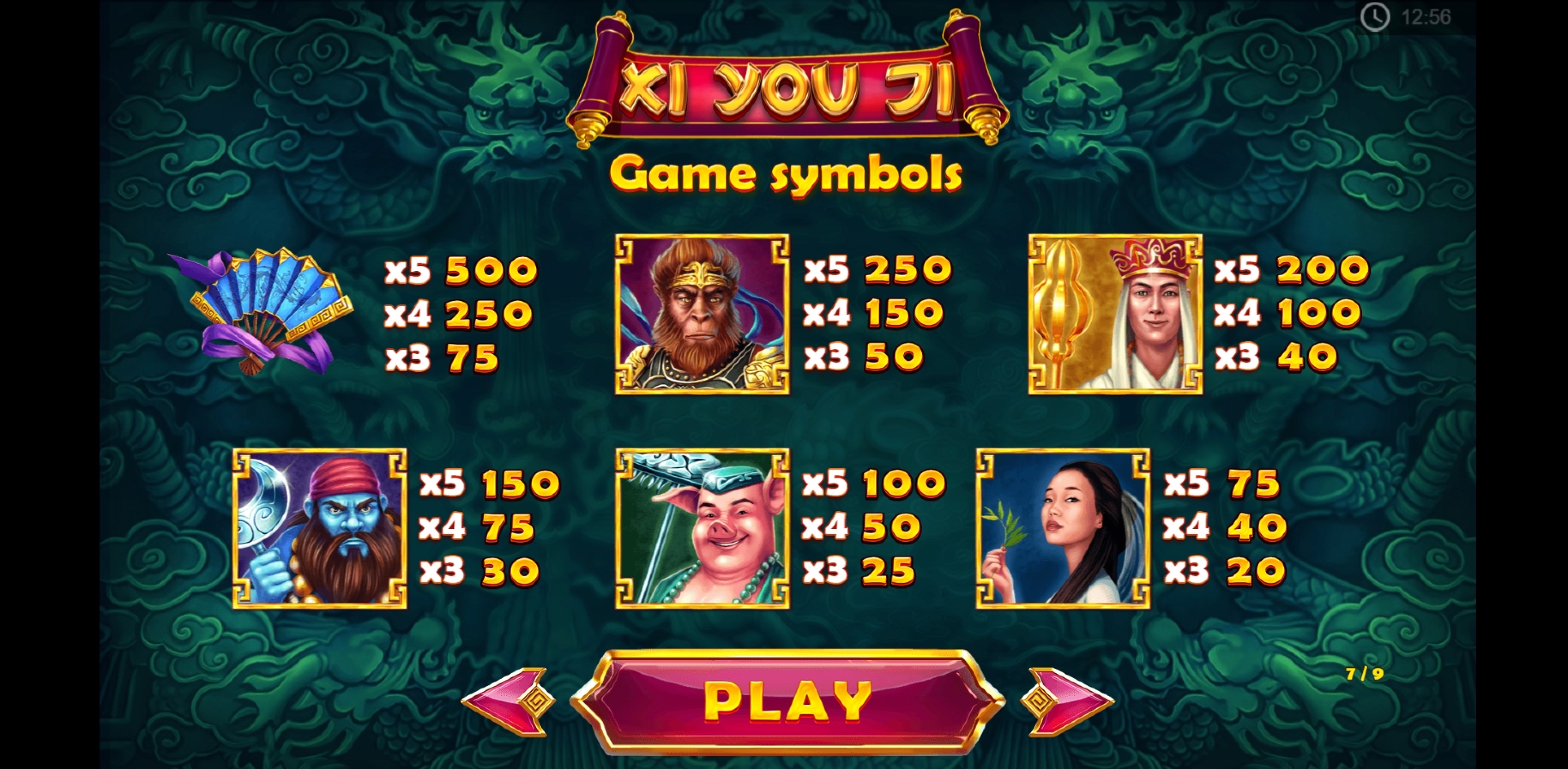 Info of Xi You Ji Slot Game by PariPlay