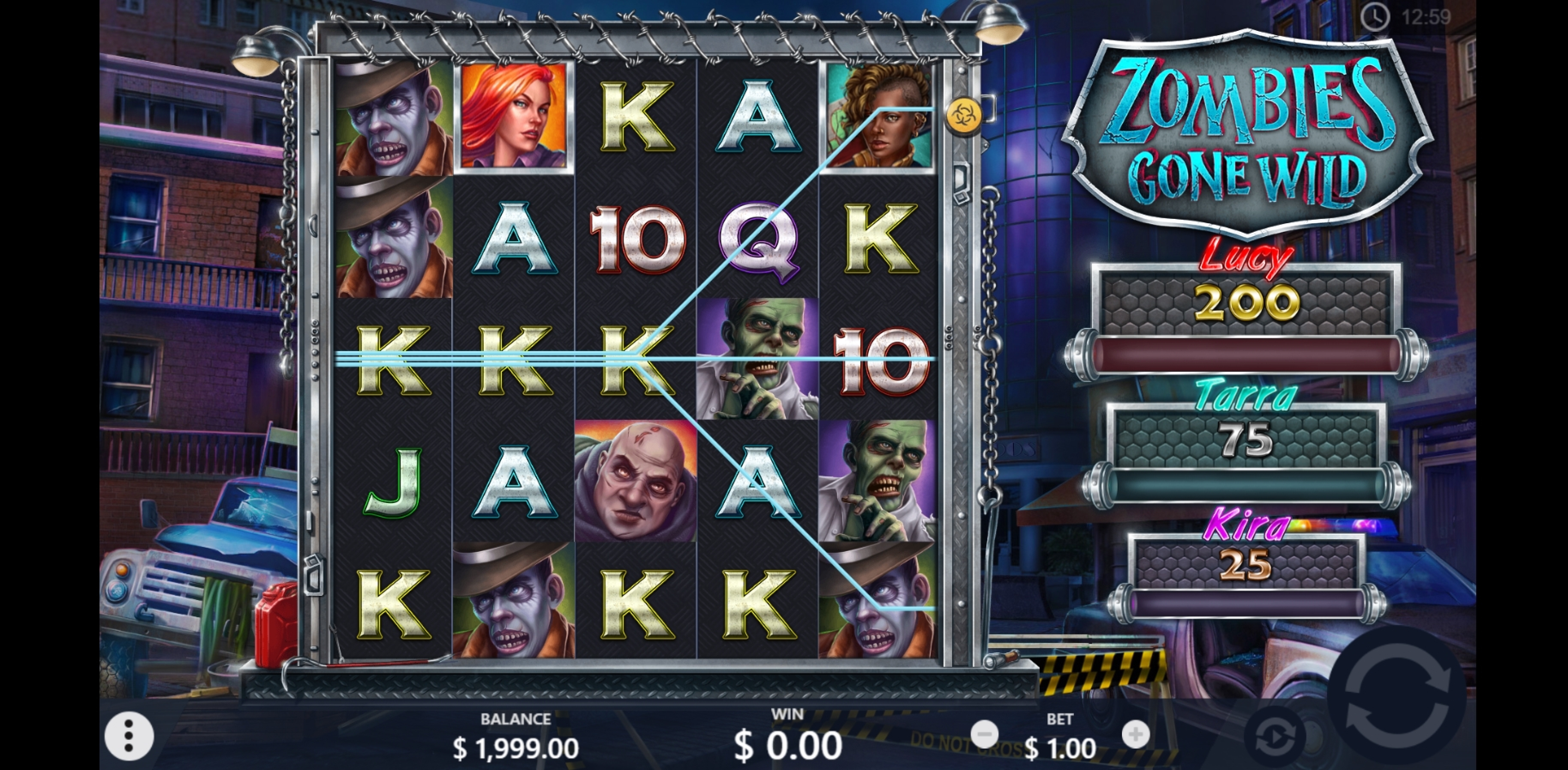 Win Money in Zombies Gone Wild Free Slot Game by PariPlay