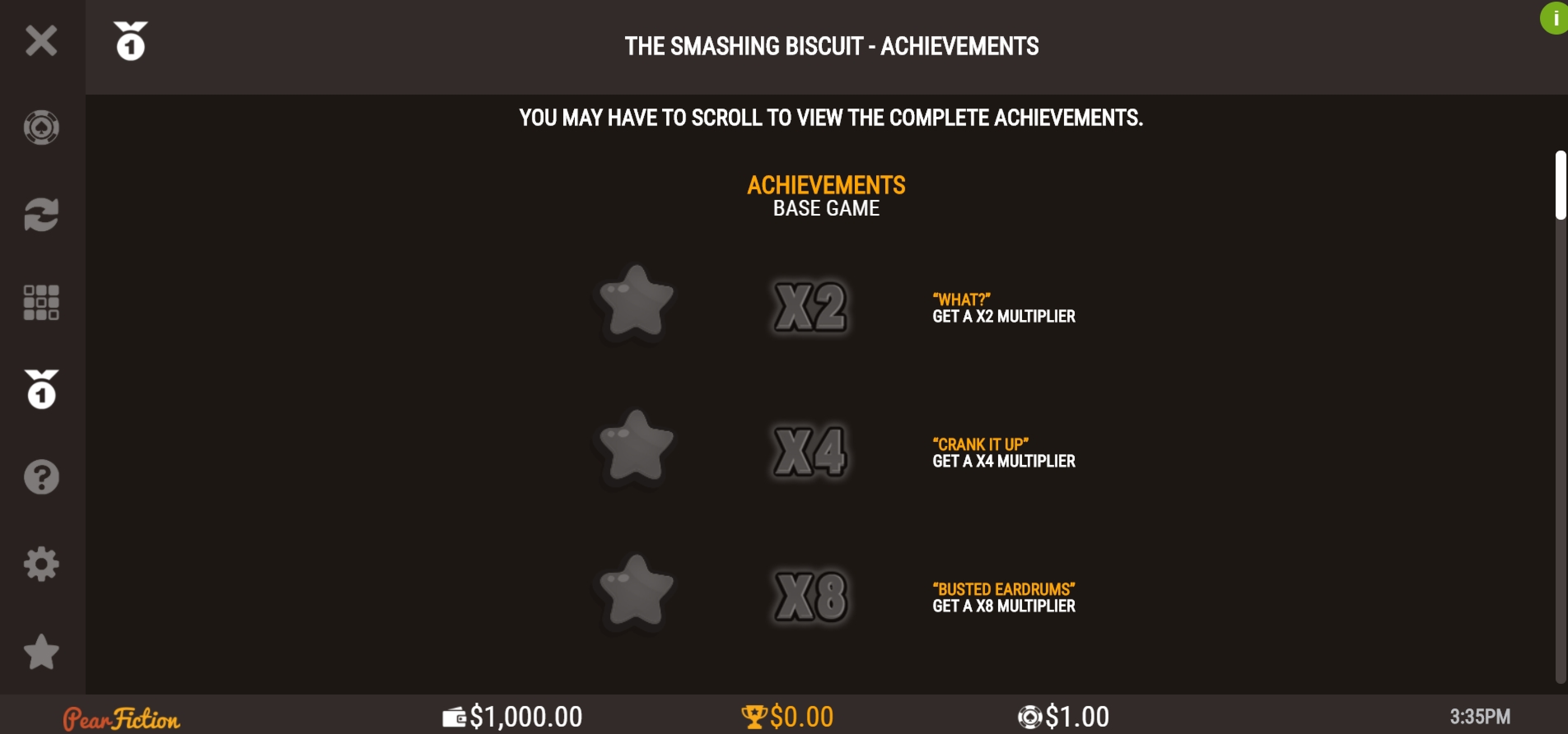 Info of The Smashing Biscuit Slot Game by PearFiction Studios