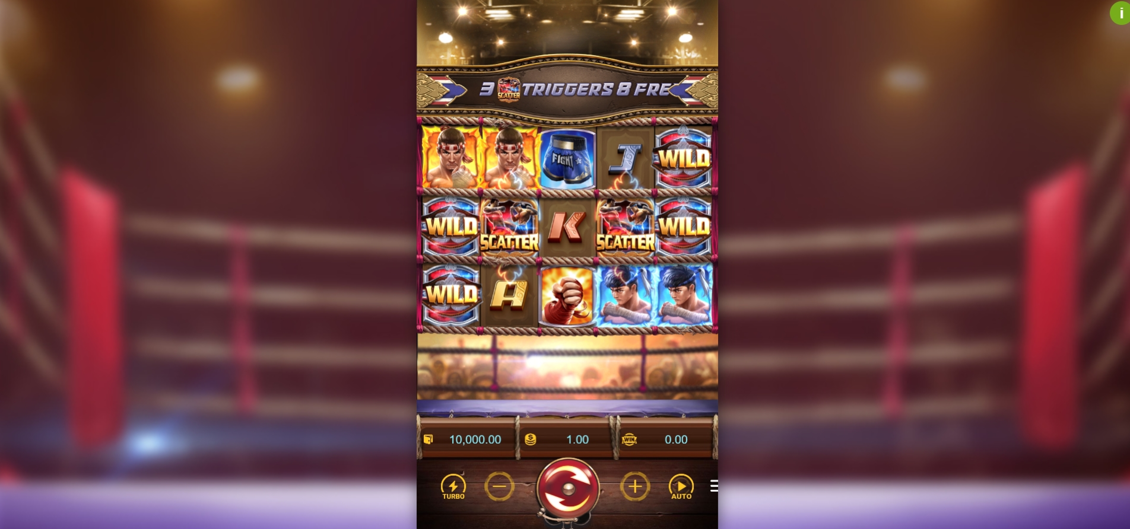 Reels in Muay Thai Champion Slot Game by PG Soft