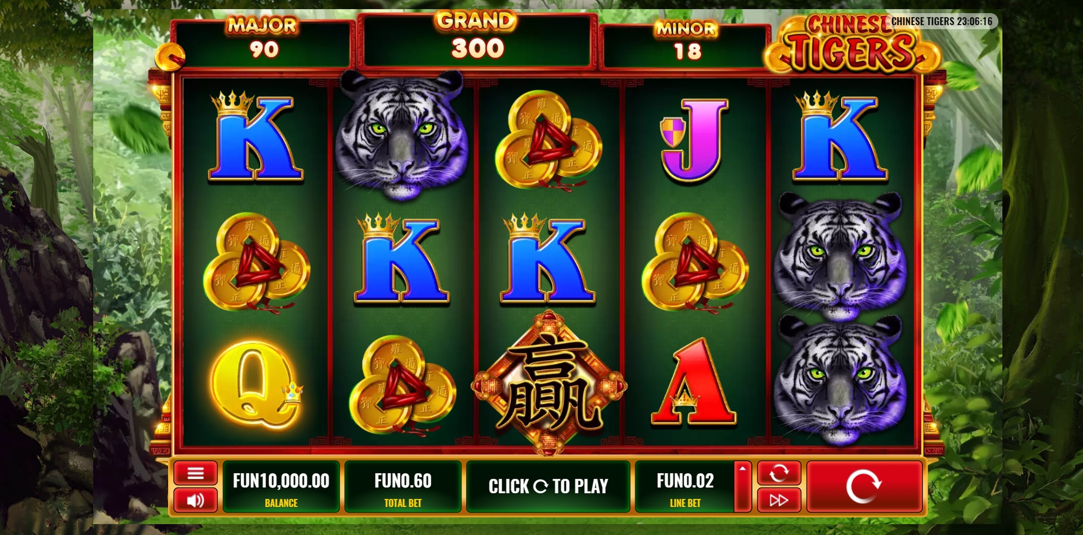 Reels in Chinese Tigers Slot Game by Platipus