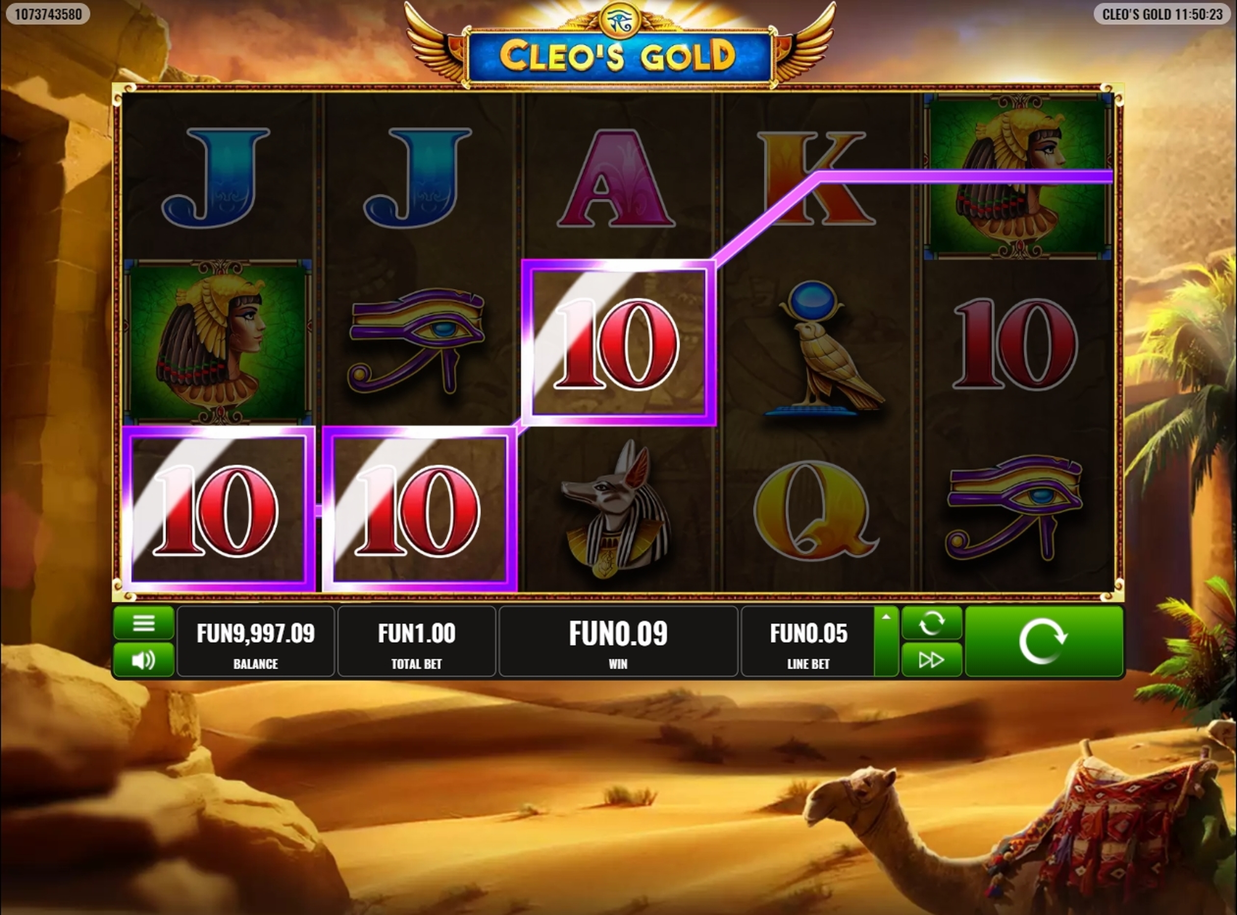 Win Money in Cleo's Gold Free Slot Game by Platipus