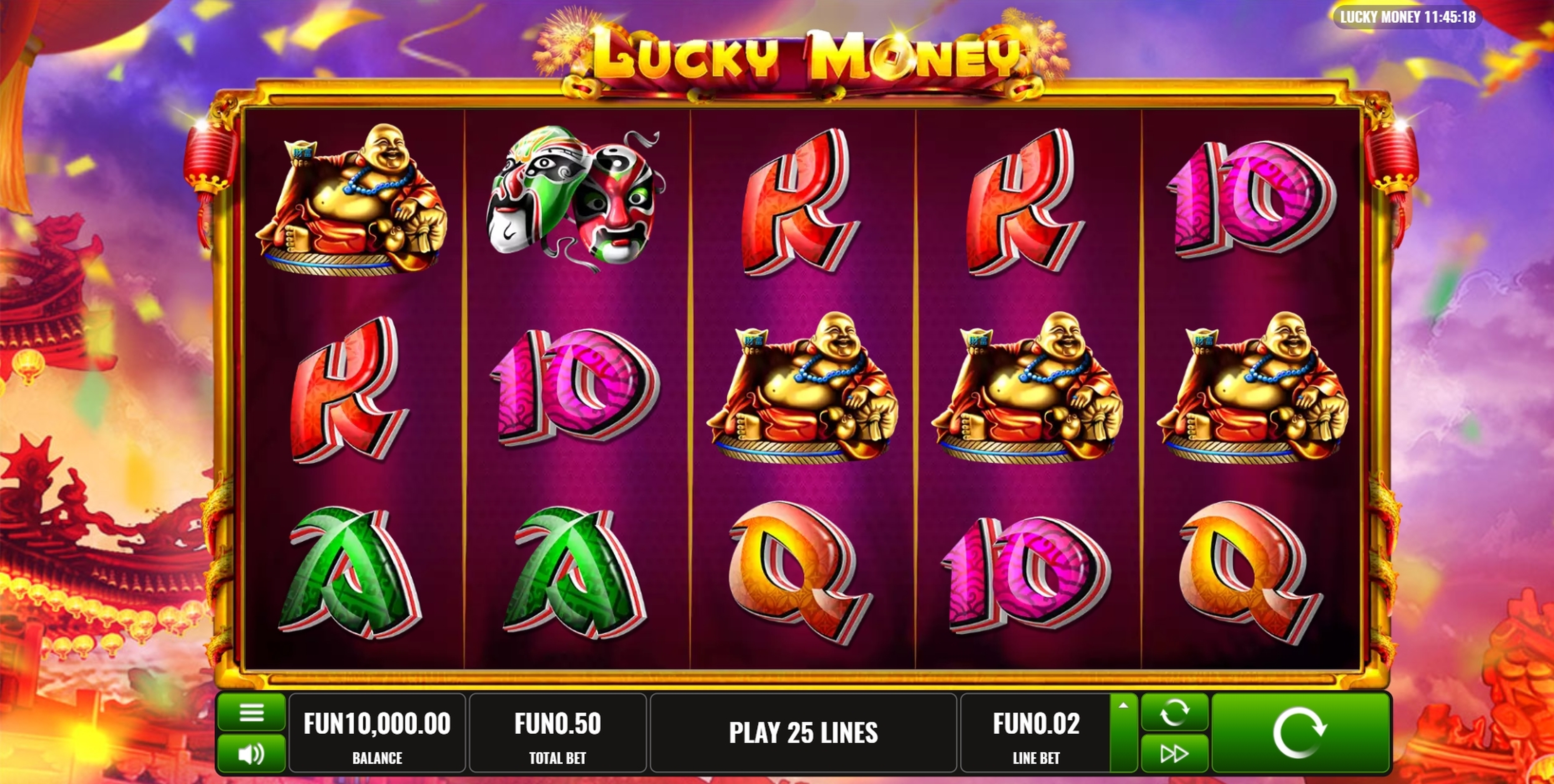Reels in Lucky money Slot Game by Platipus