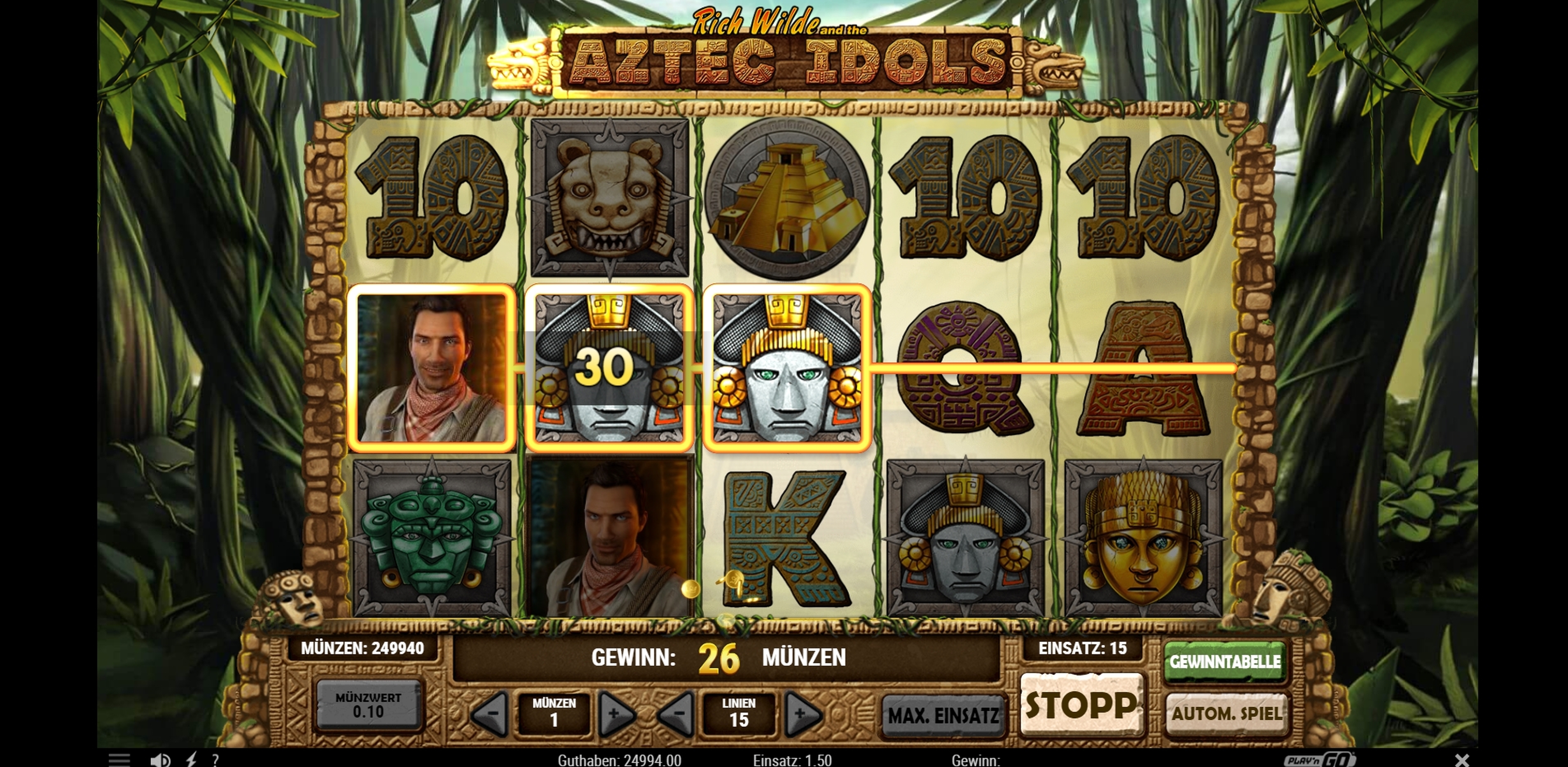 Win Money in Aztec Idols Free Slot Game by Playn GO