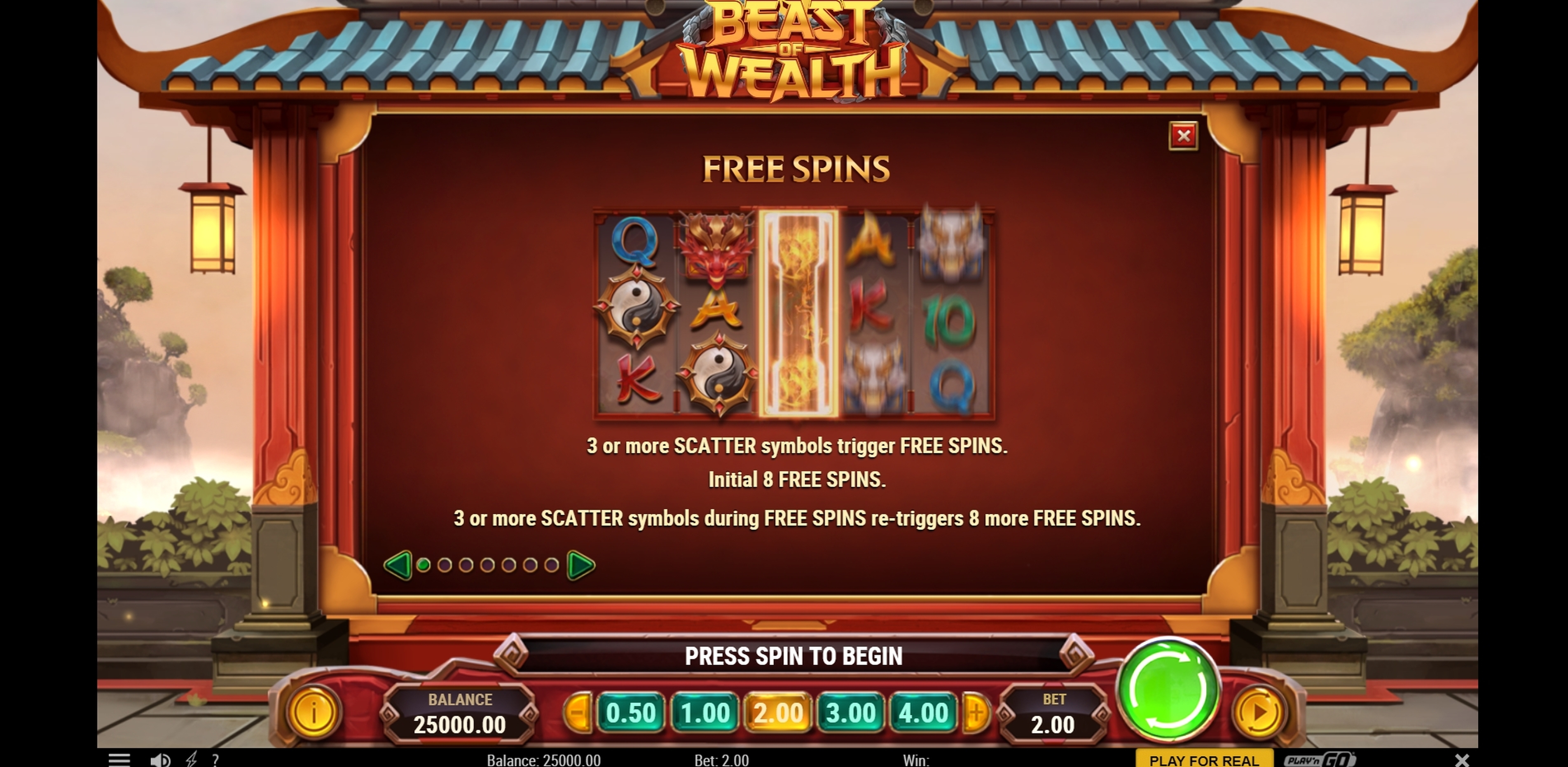 Info of Beast of Wealth Slot Game by Playn GO