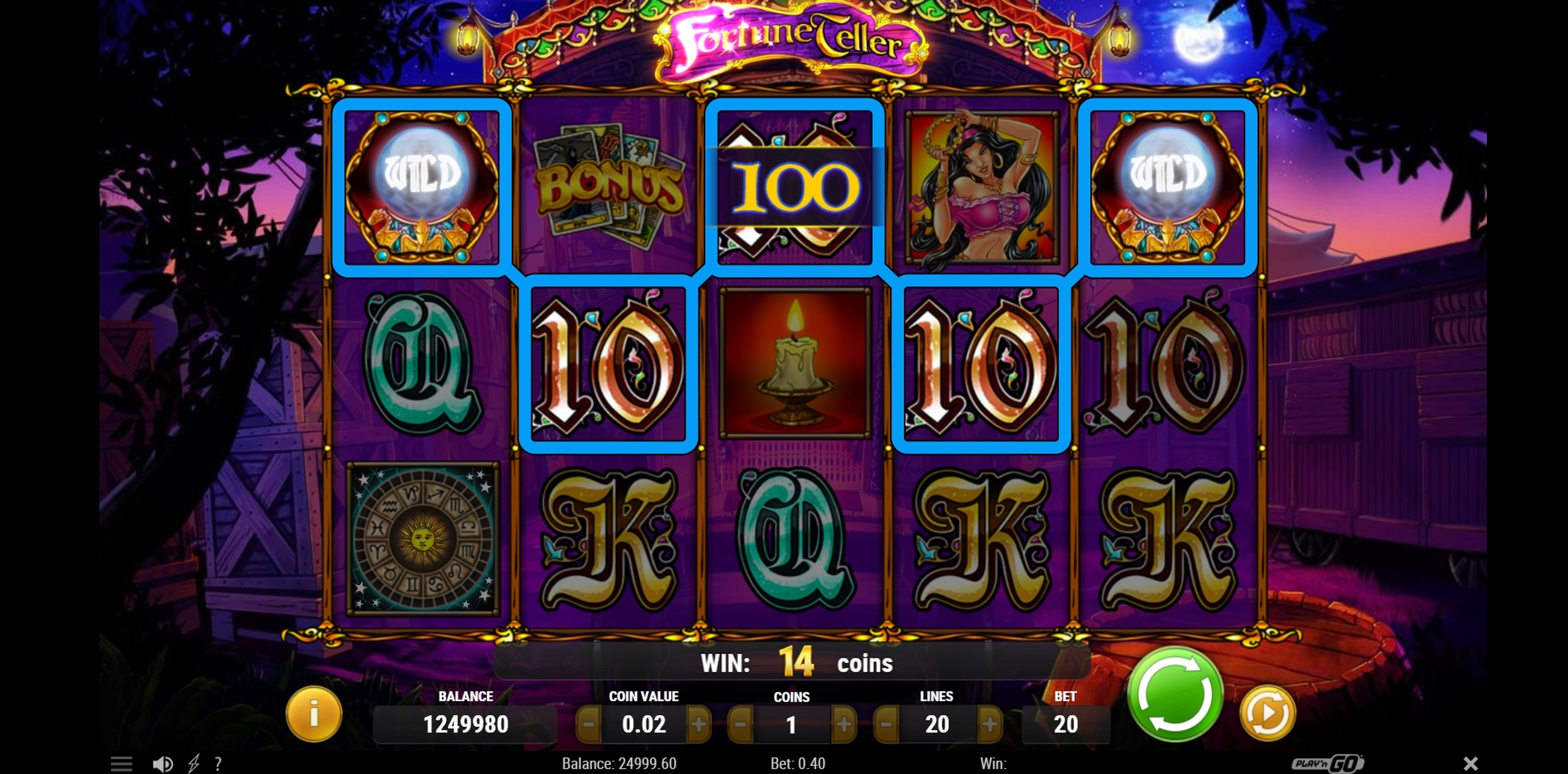 Win Money in Fortune Teller Free Slot Game by Playn GO