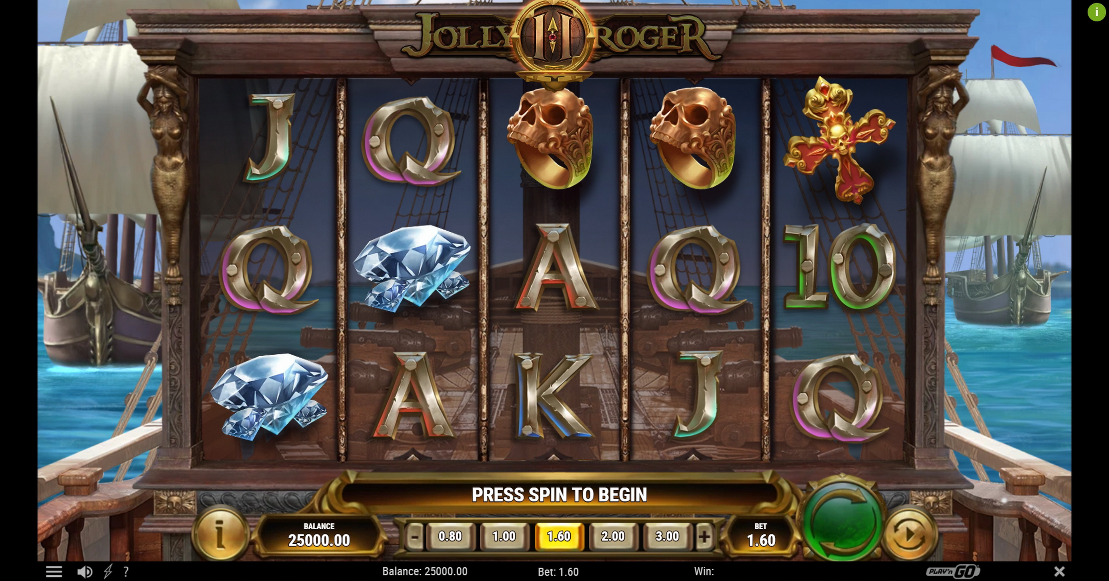 Reels in Jolly Roger 2 Slot Game by Playn GO