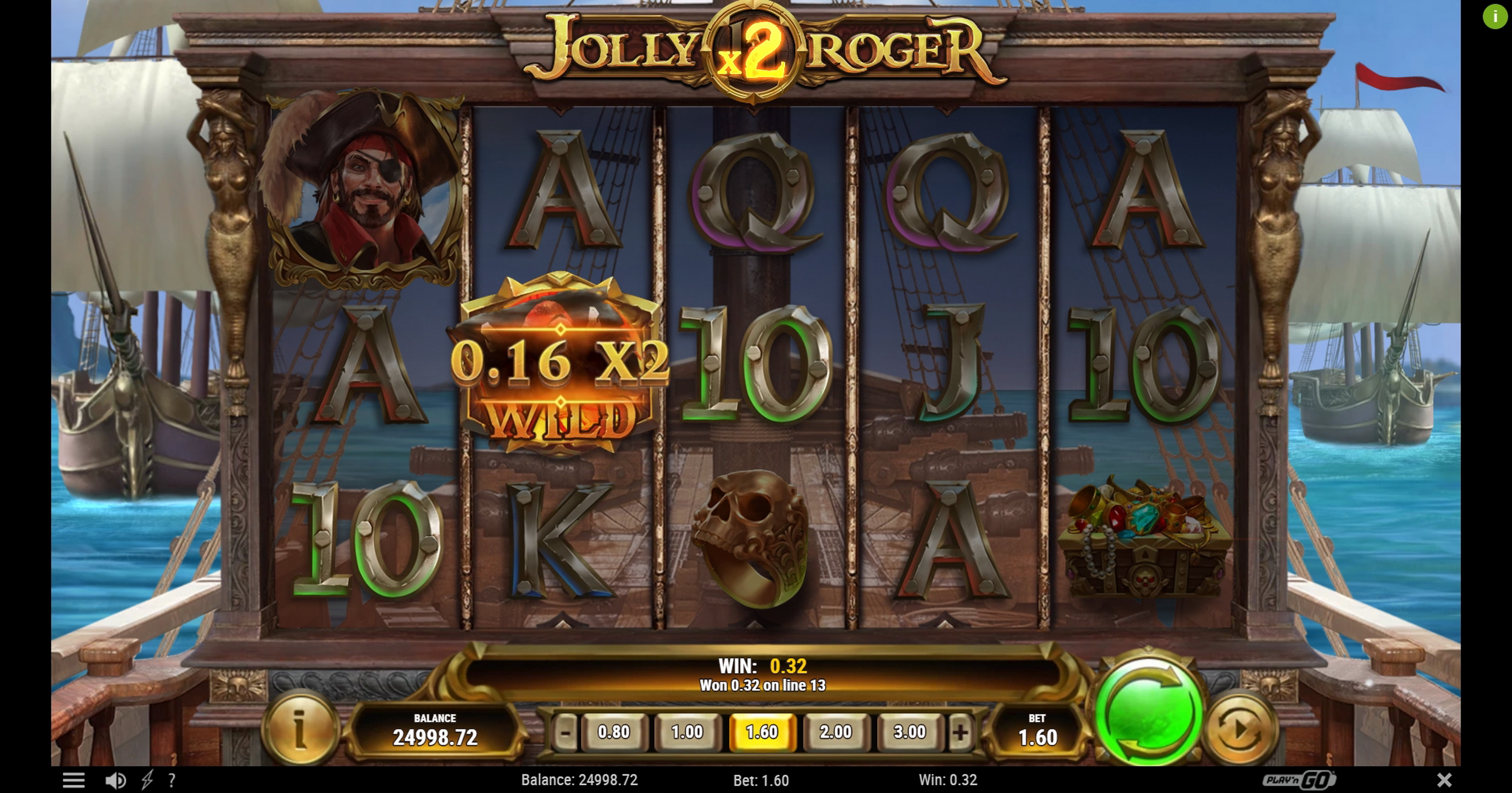Win Money in Jolly Roger 2 Free Slot Game by Playn GO