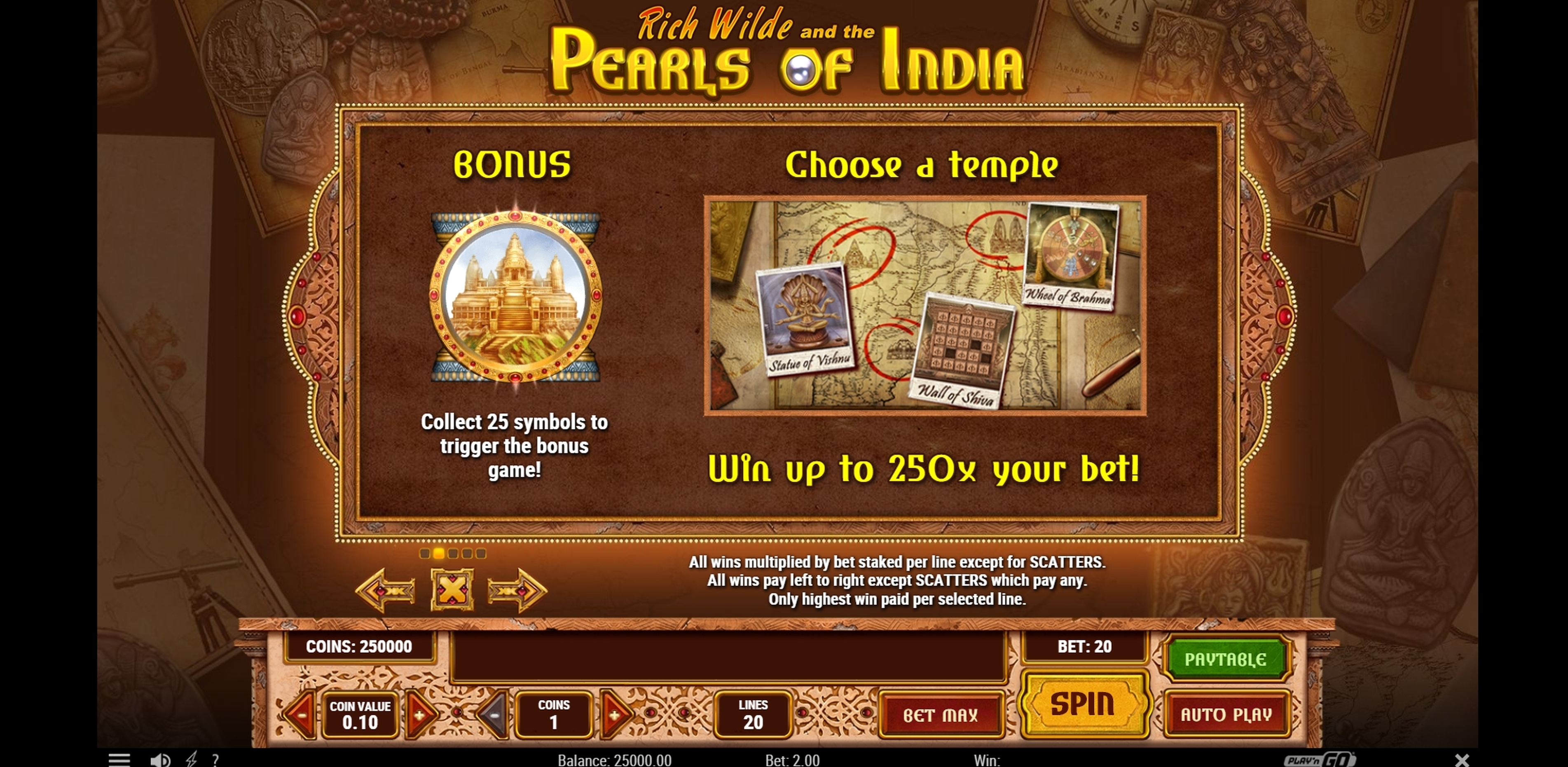 Info of Pearls of India Slot Game by Playn GO