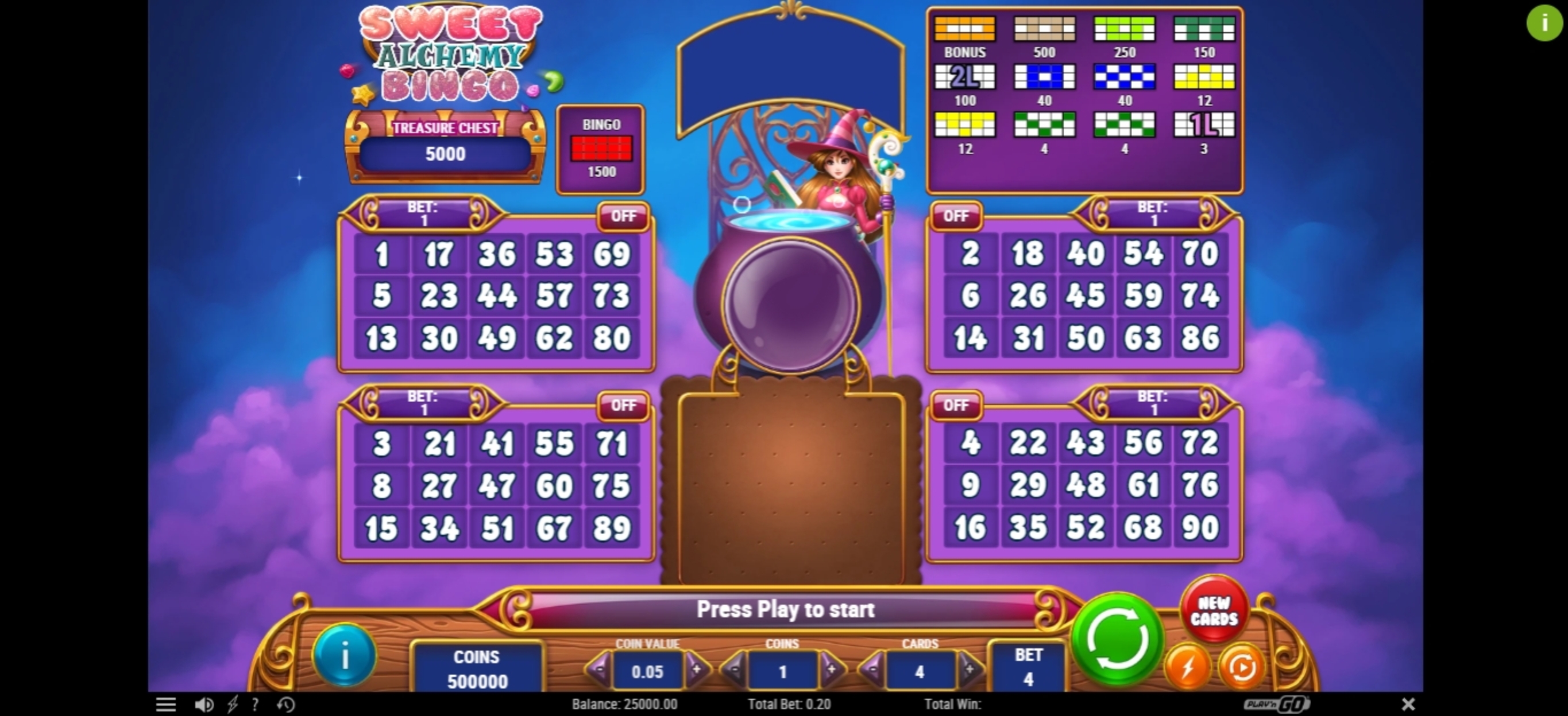 Reels in Sweet Alchemy Bingo Slot Game by Playn GO