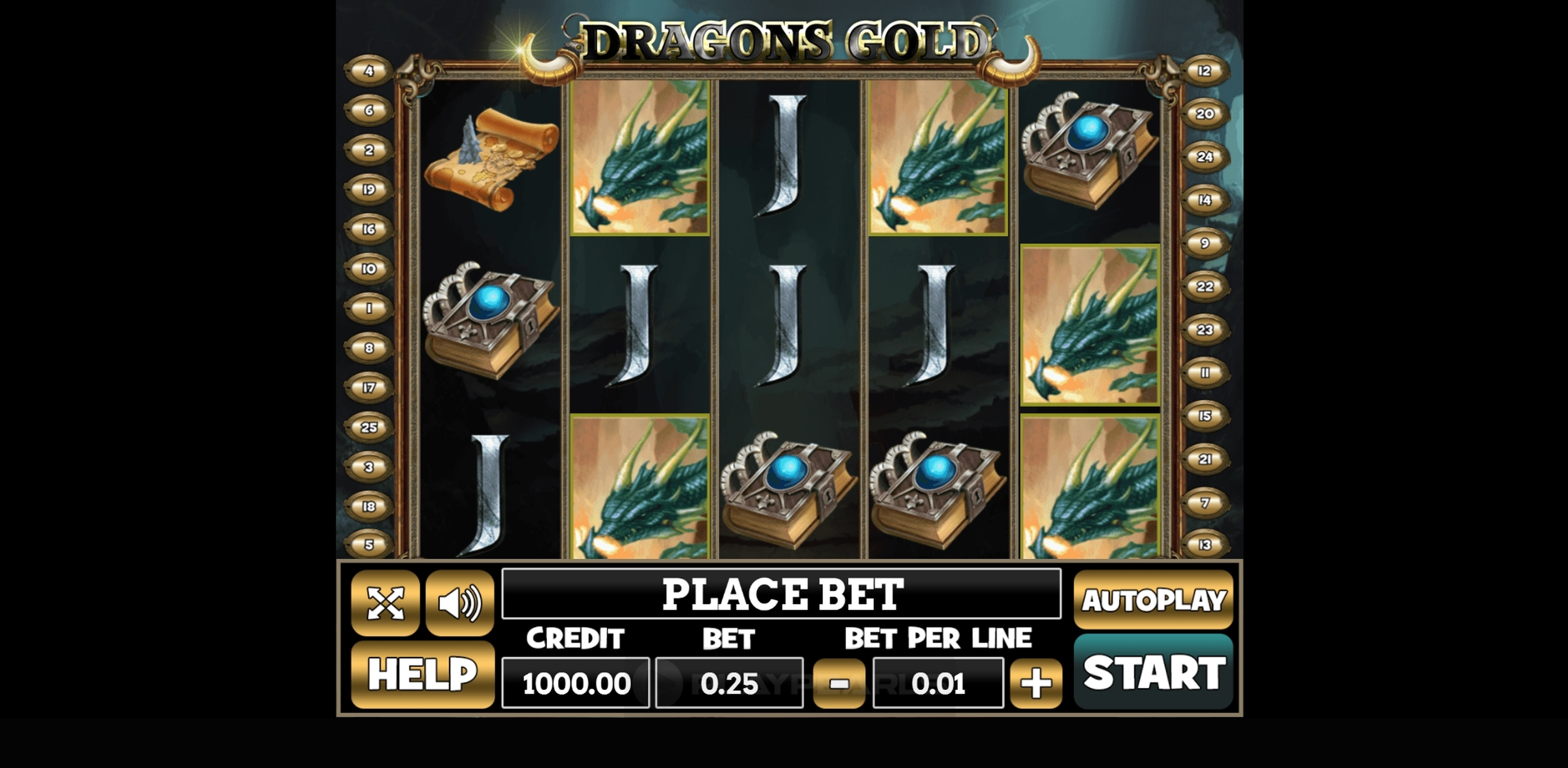 Reels in Dragons Gold (PlayPearls) Slot Game by PlayPearls