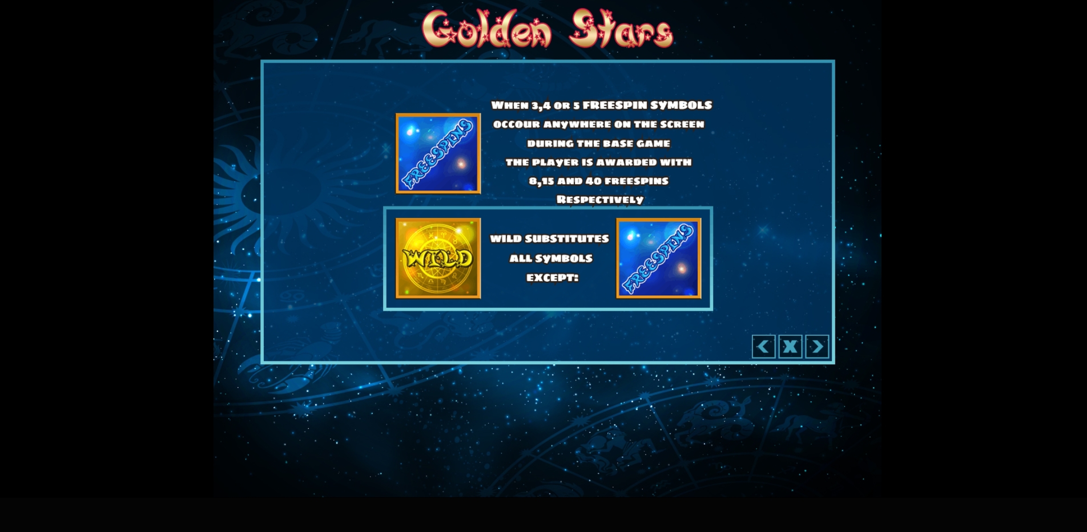 Info of Golden Stars Slot Game by PlayPearls