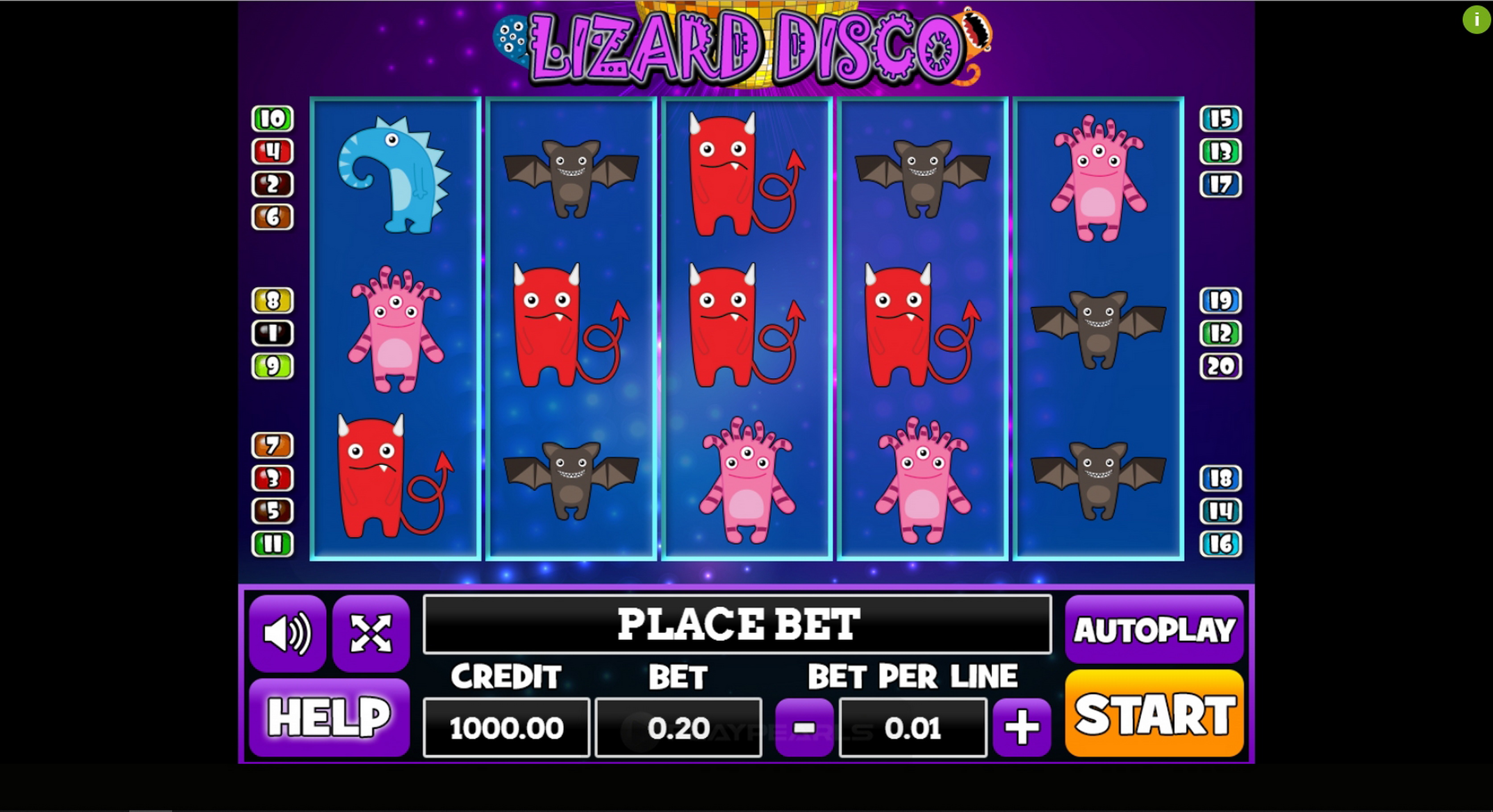Reels in Lizard Disco Slot Game by PlayPearls