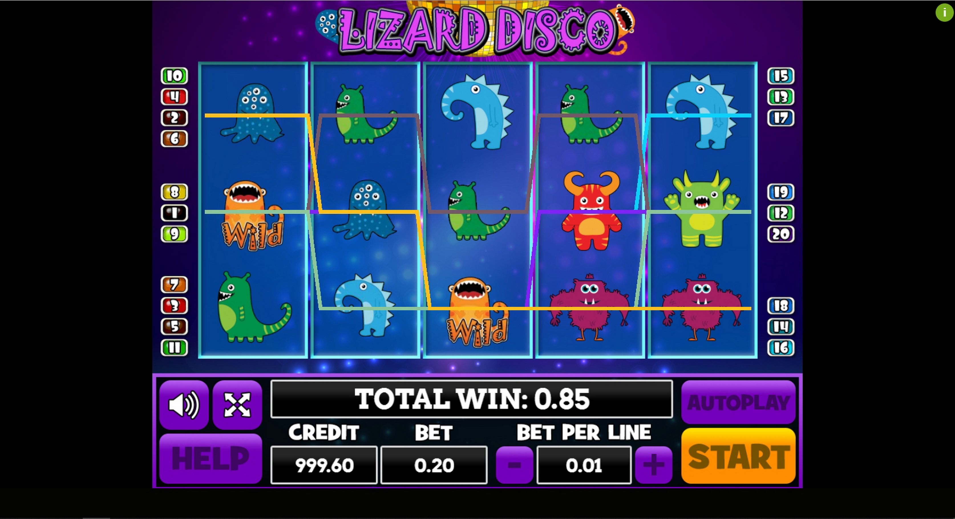 Win Money in Lizard Disco Free Slot Game by PlayPearls