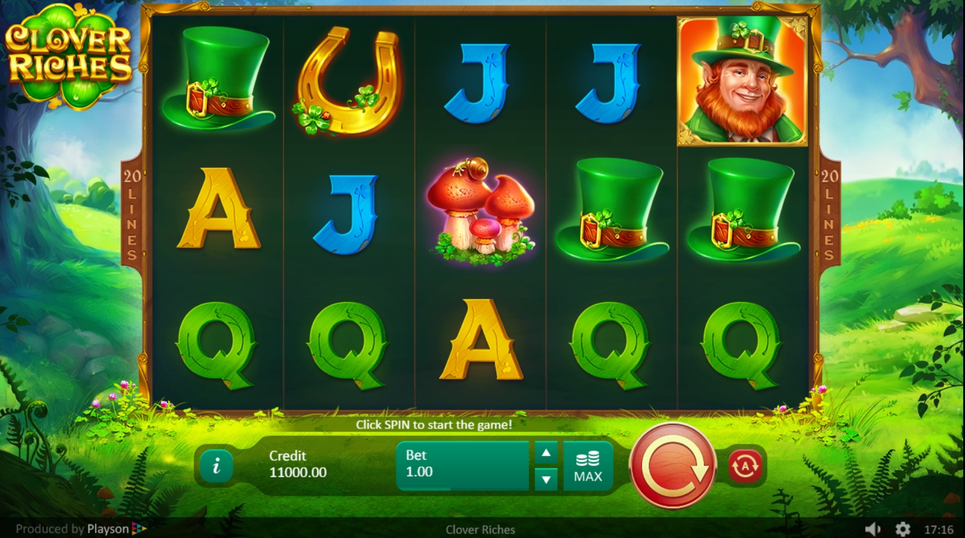 Reels in Clover Riches Slot Game by Playson