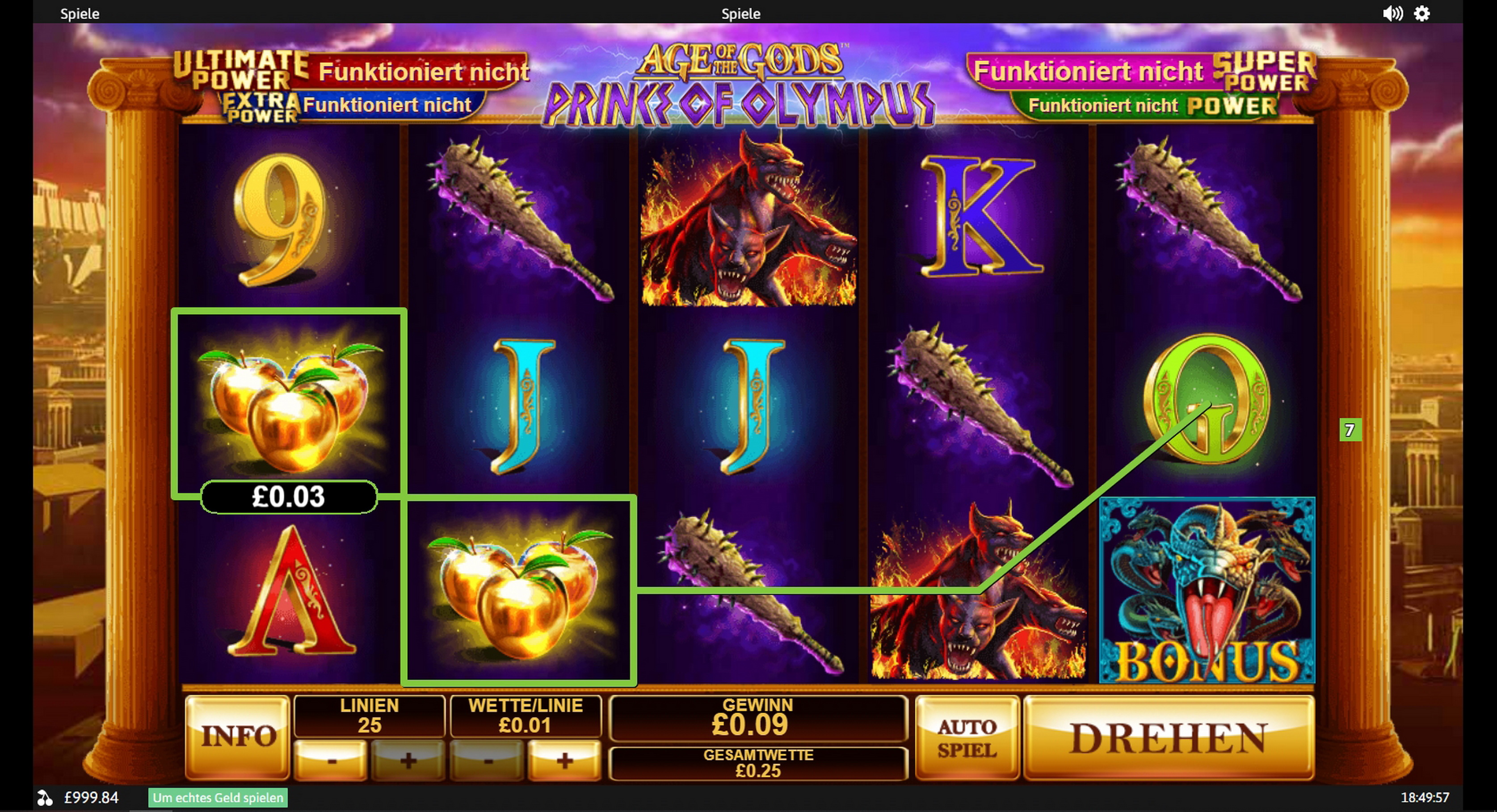 Win Money in Age of The Gods™ Prince of Olympus Free Slot Game by Playtech