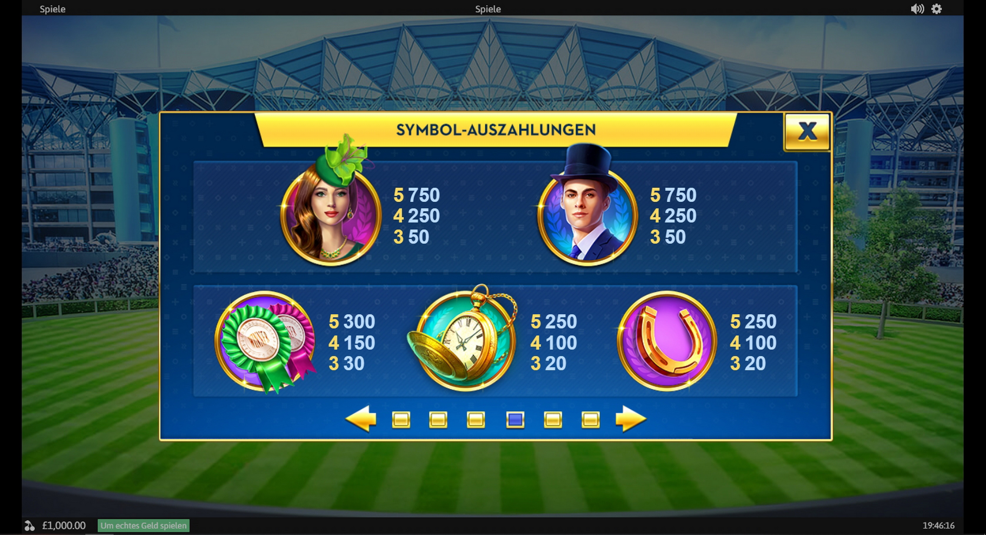 Info of Ascot - Sporting Legends Slot Game by Playtech
