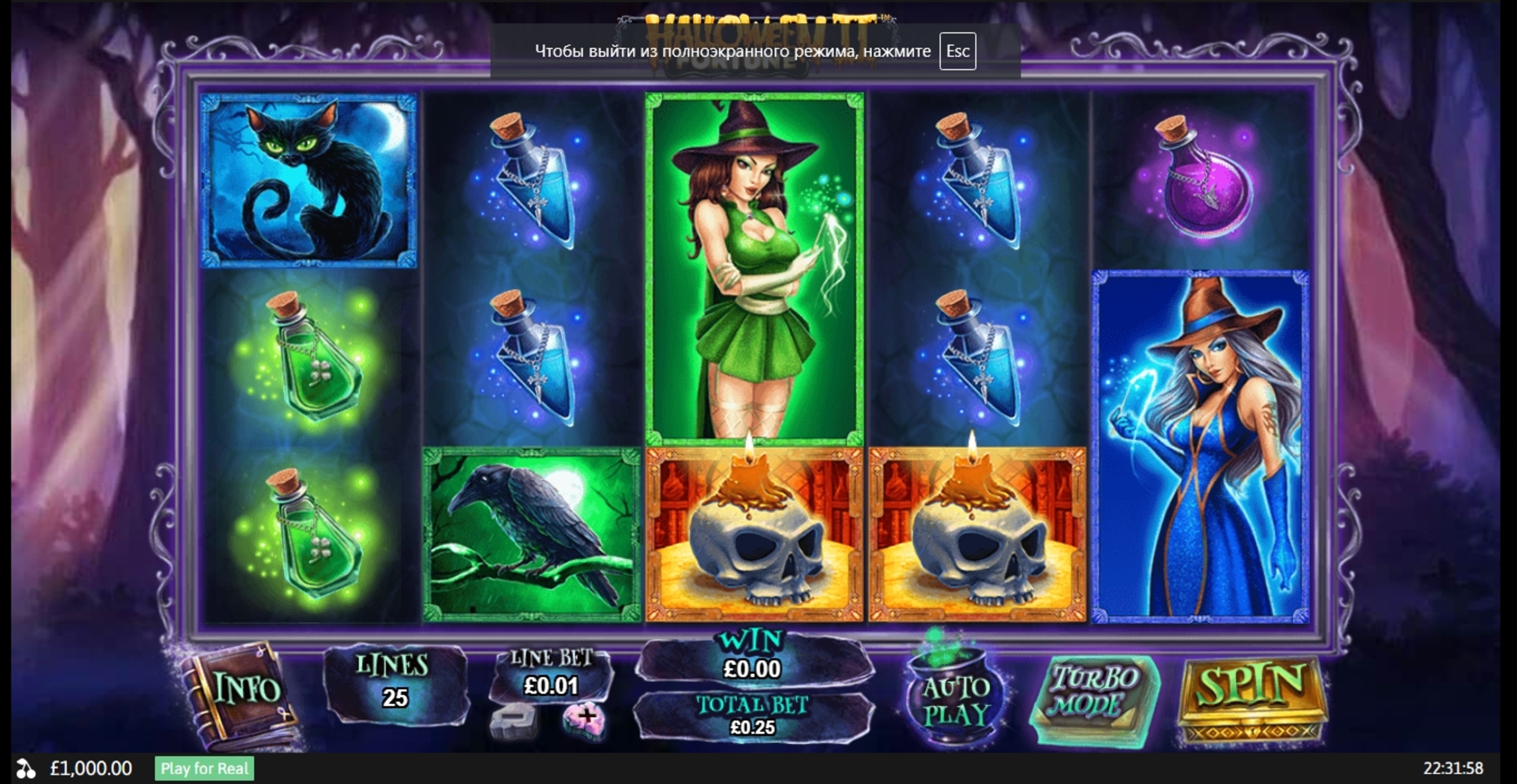 Reels in Halloween Fortune II Slot Game by Playtech
