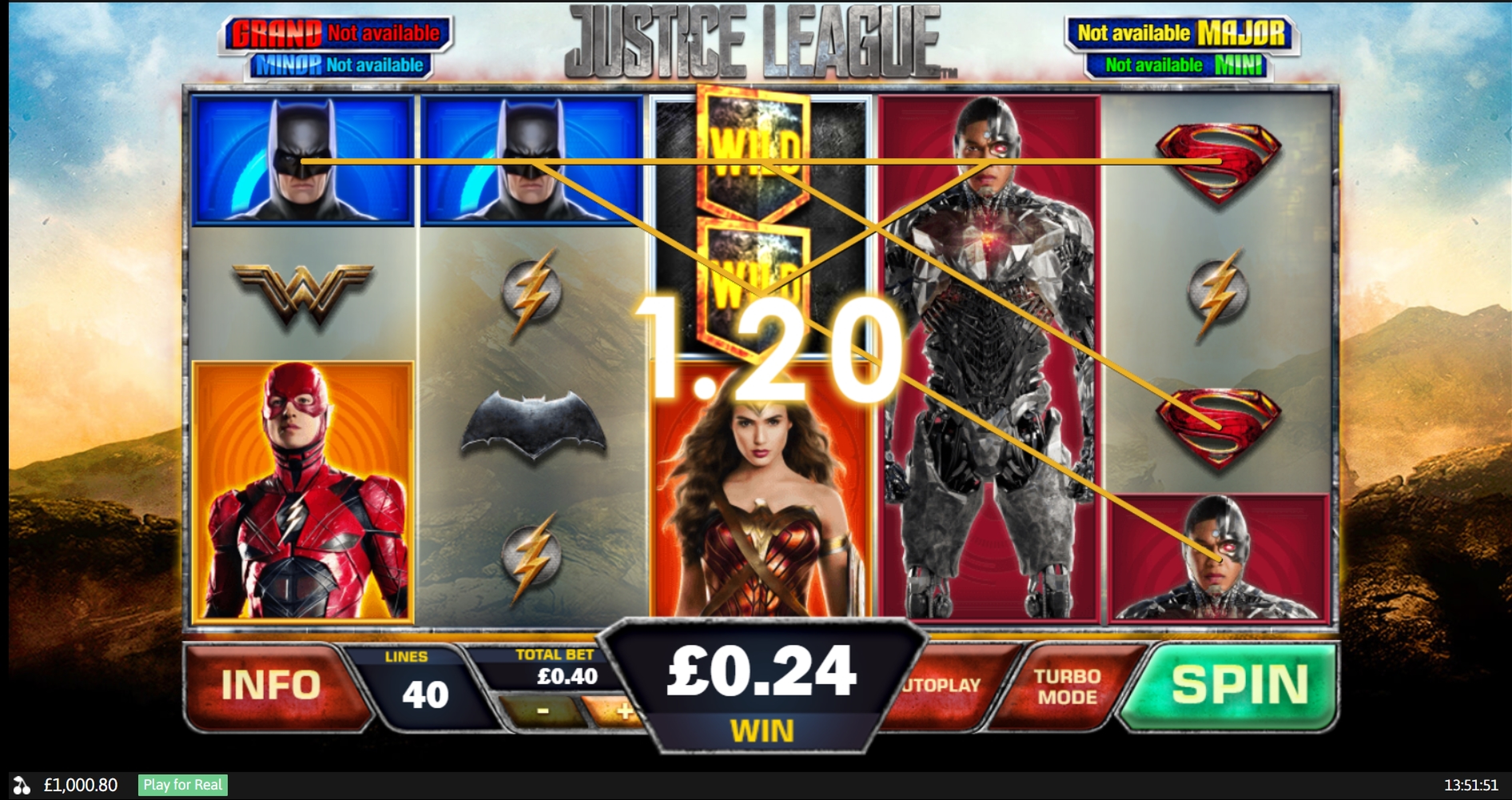Win Money in Justice League Free Slot Game by Playtech Vikings