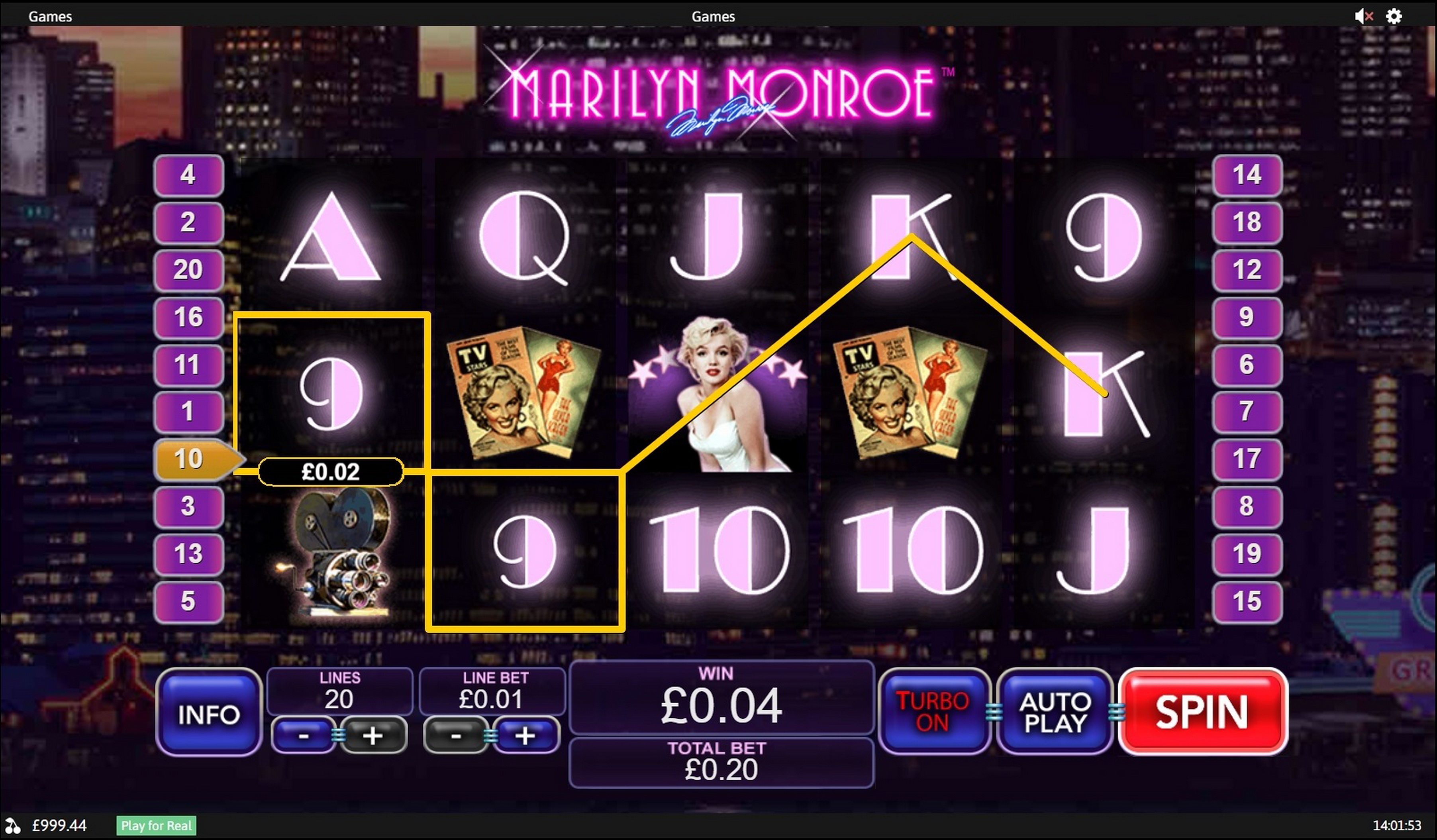 Win Money in Marilyn Monroe Free Slot Game by Playtech