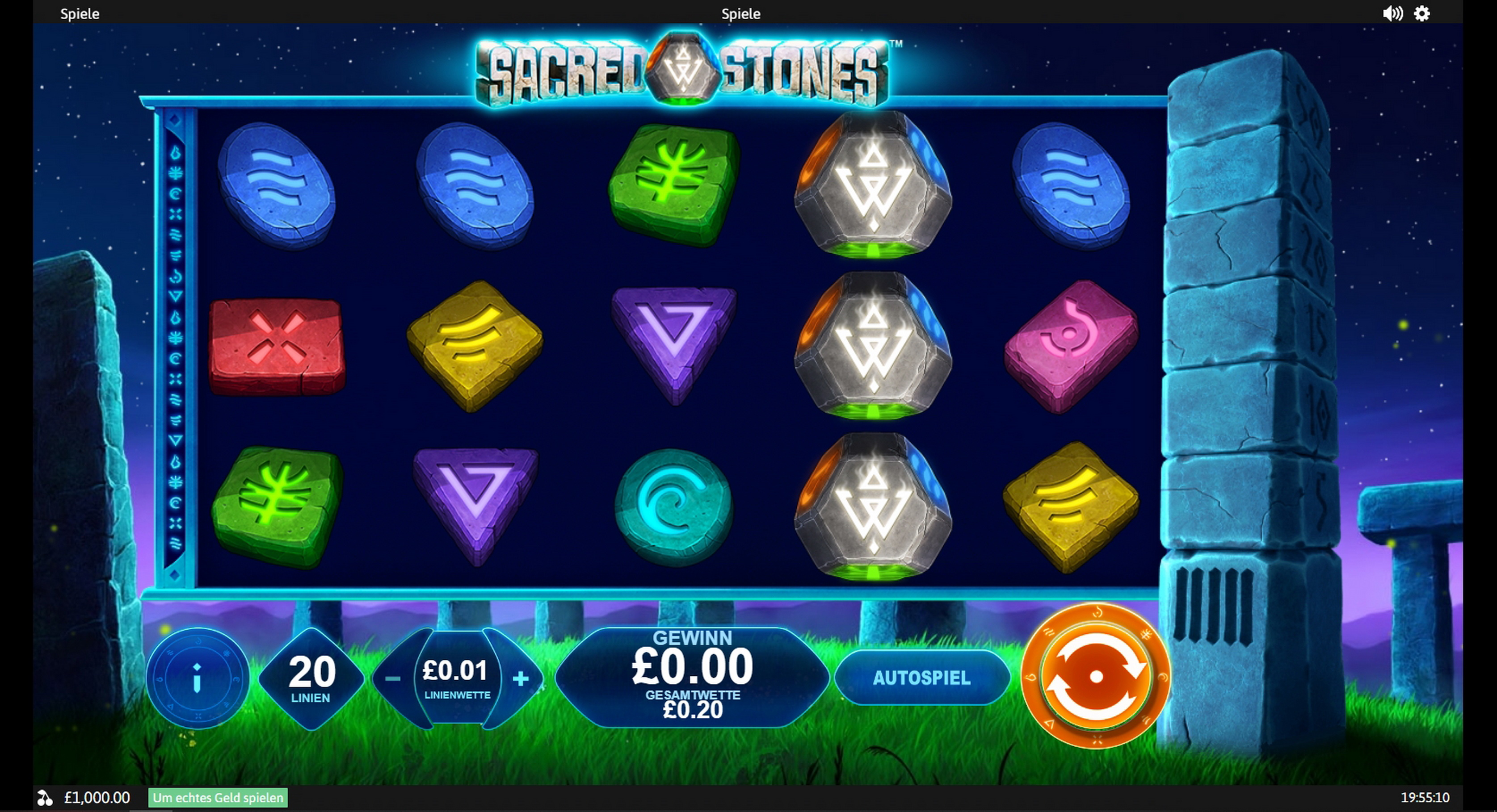Reels in Sacred Stones Slot Game by Playtech