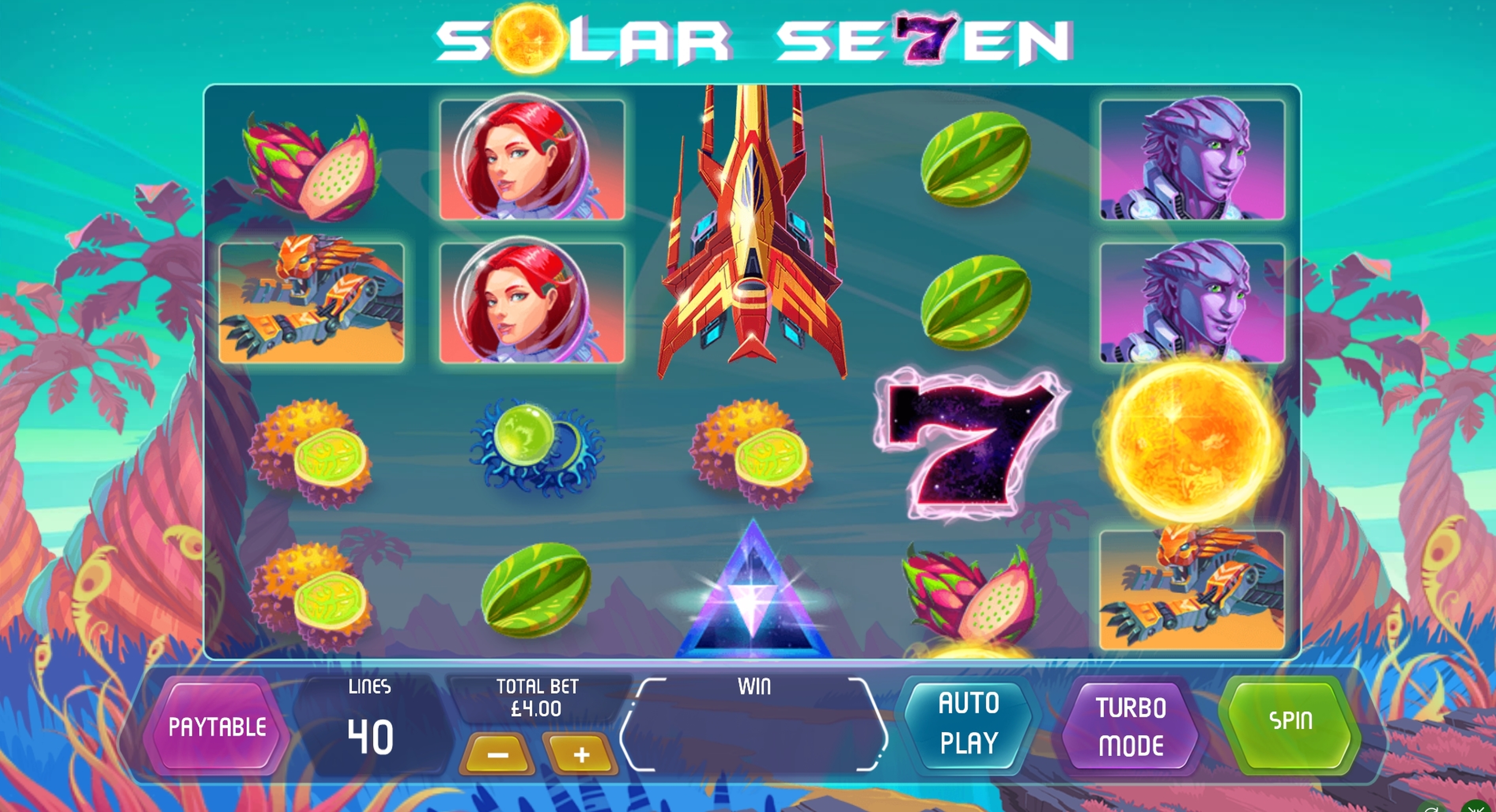 Reels in Solar Se7en Slot Game by Playtech