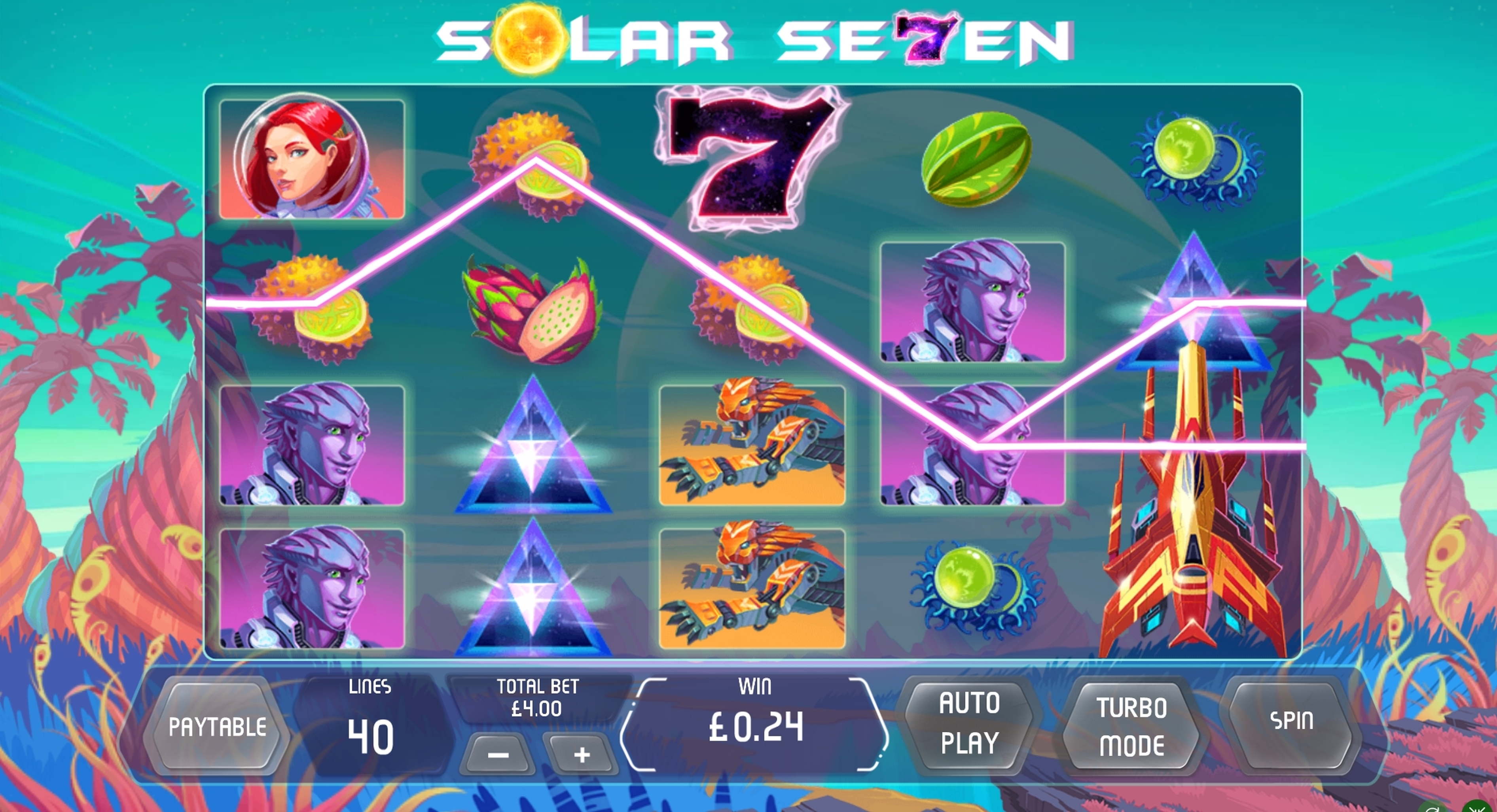 Win Money in Solar Se7en Free Slot Game by Playtech