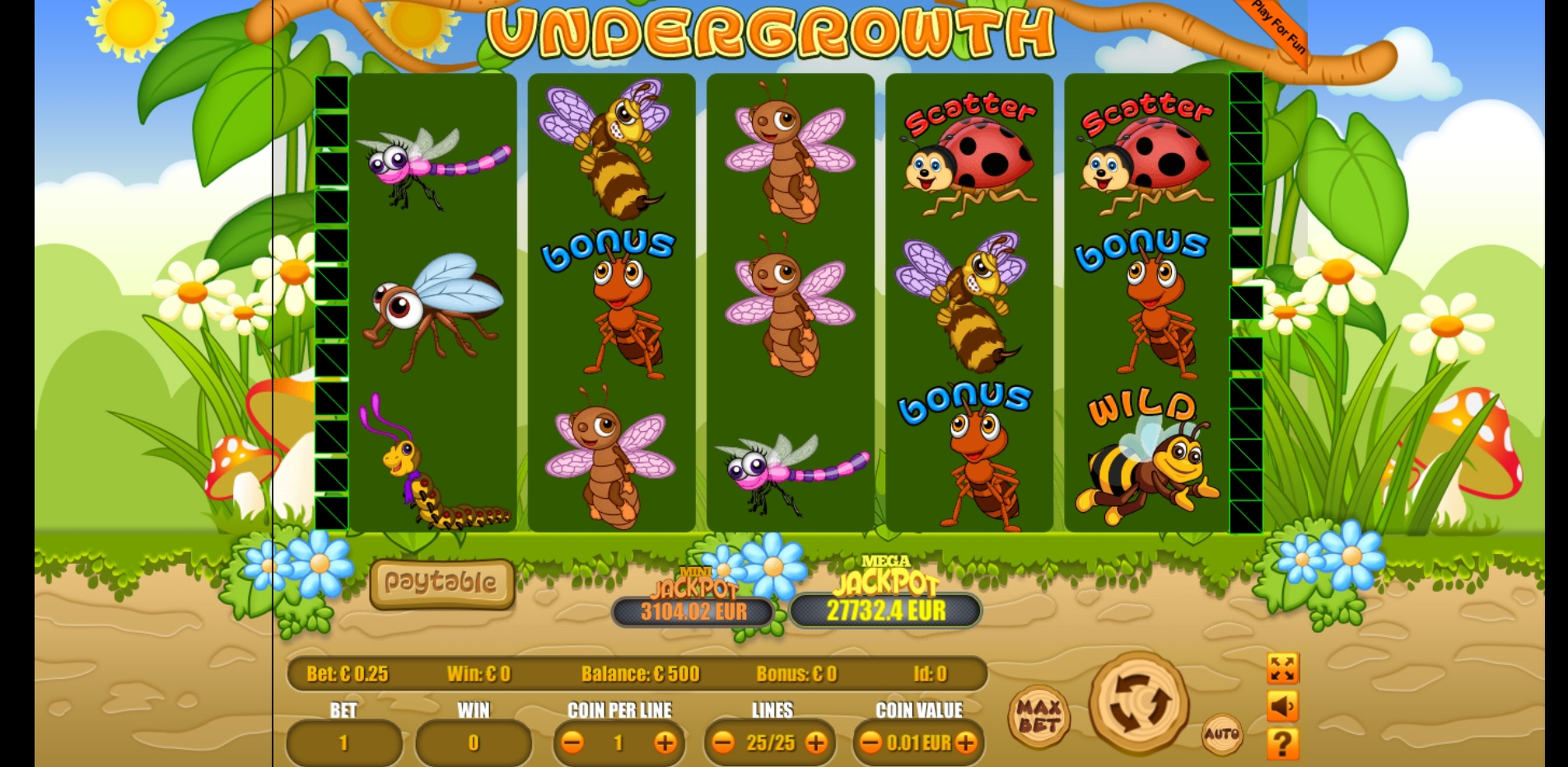 Reels in Undergrowth Slot Game by Portomaso Gaming