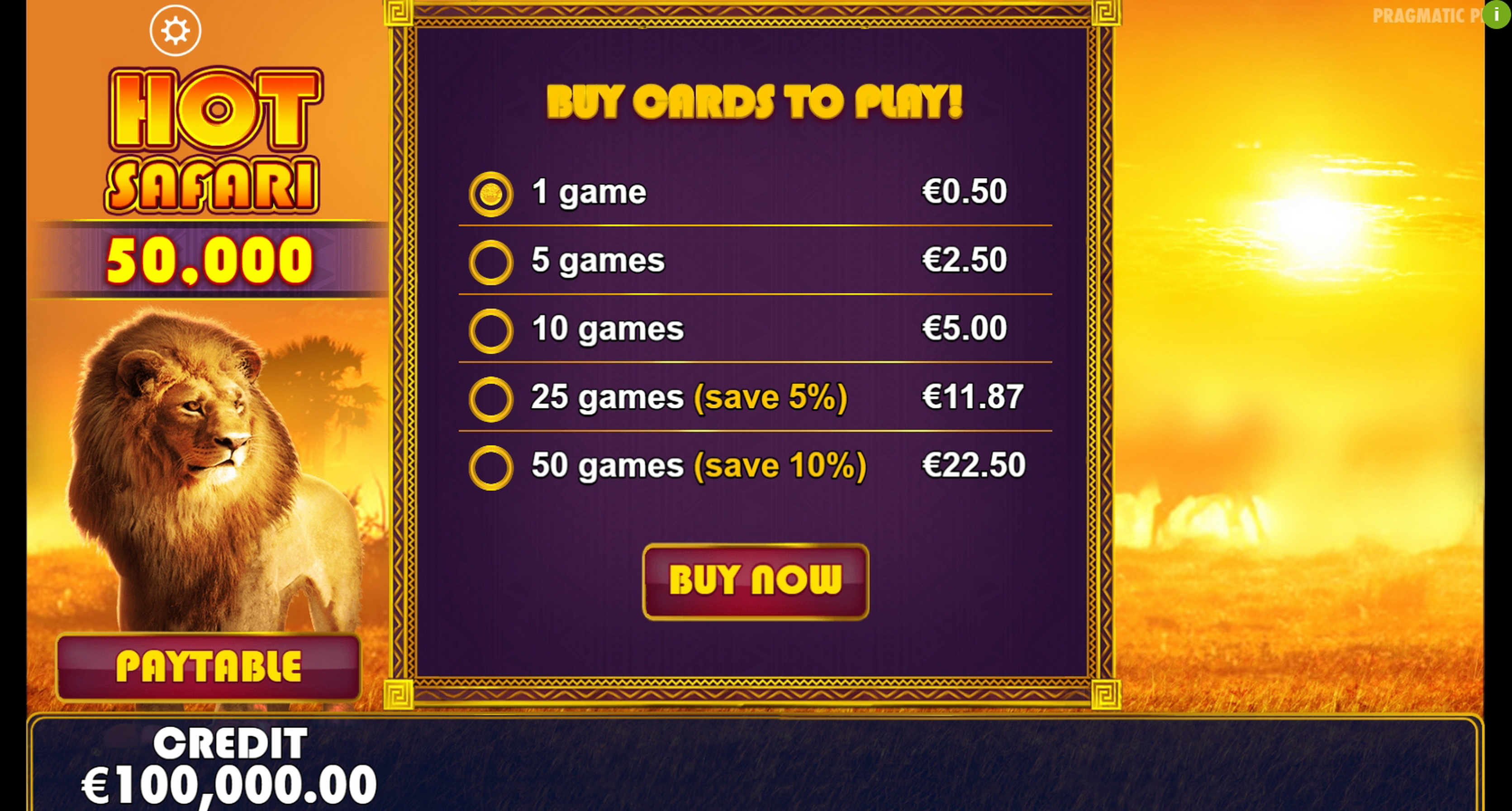 Play Hot Safari Scratchcard Free Casino Slot Game by Pragmatic Play