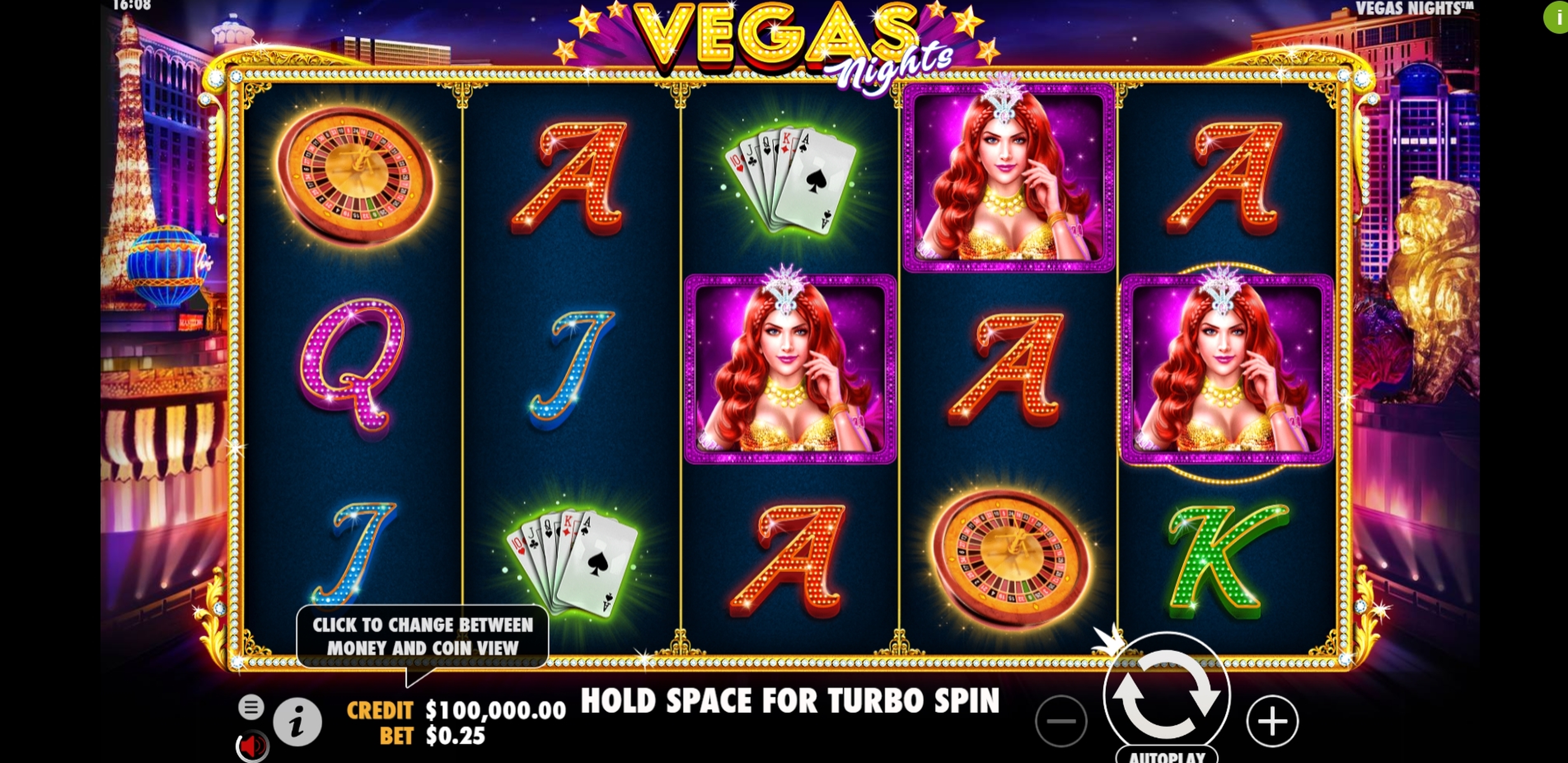 Reels in Vegas Nights Slot Game by Pragmatic Play