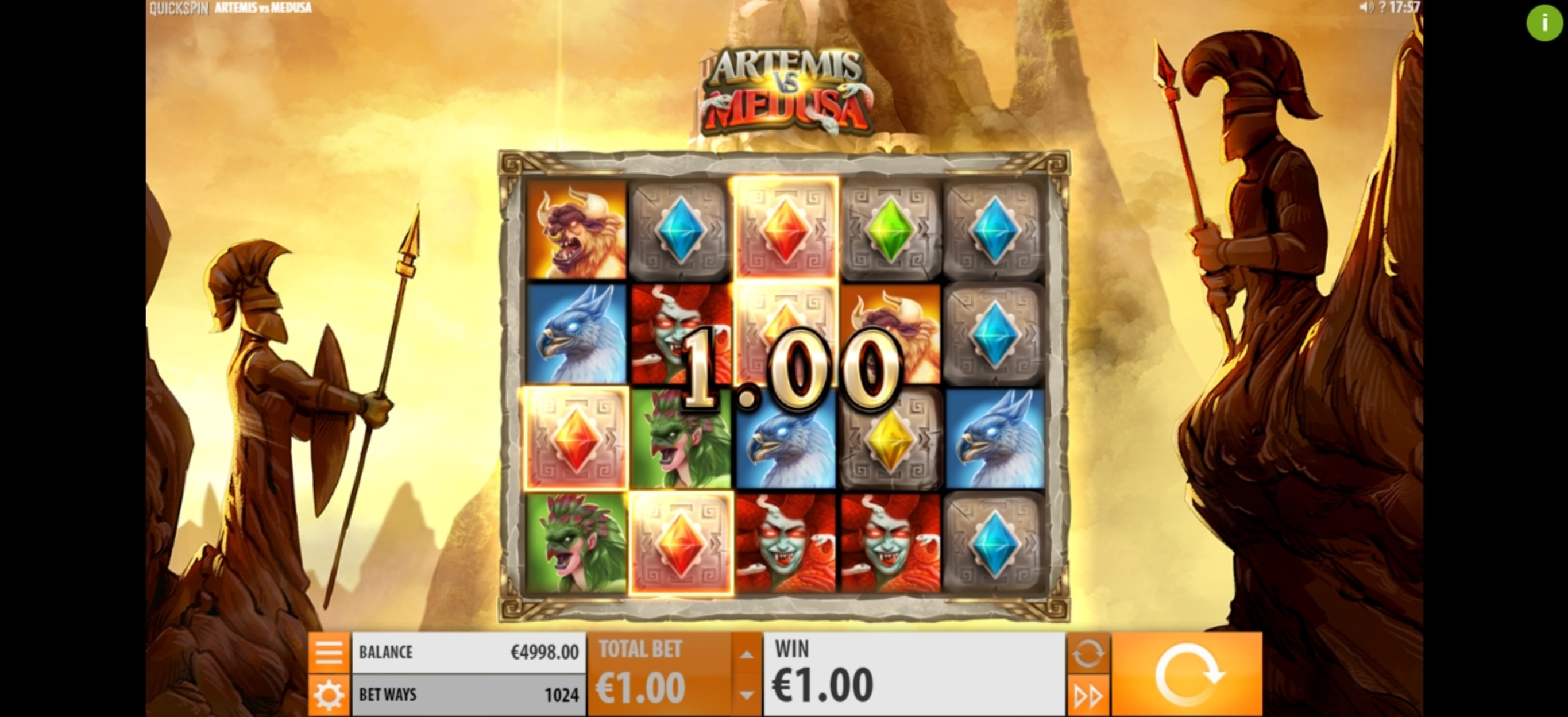 Win Money in Artemis vs Medusa Free Slot Game by Quickspin
