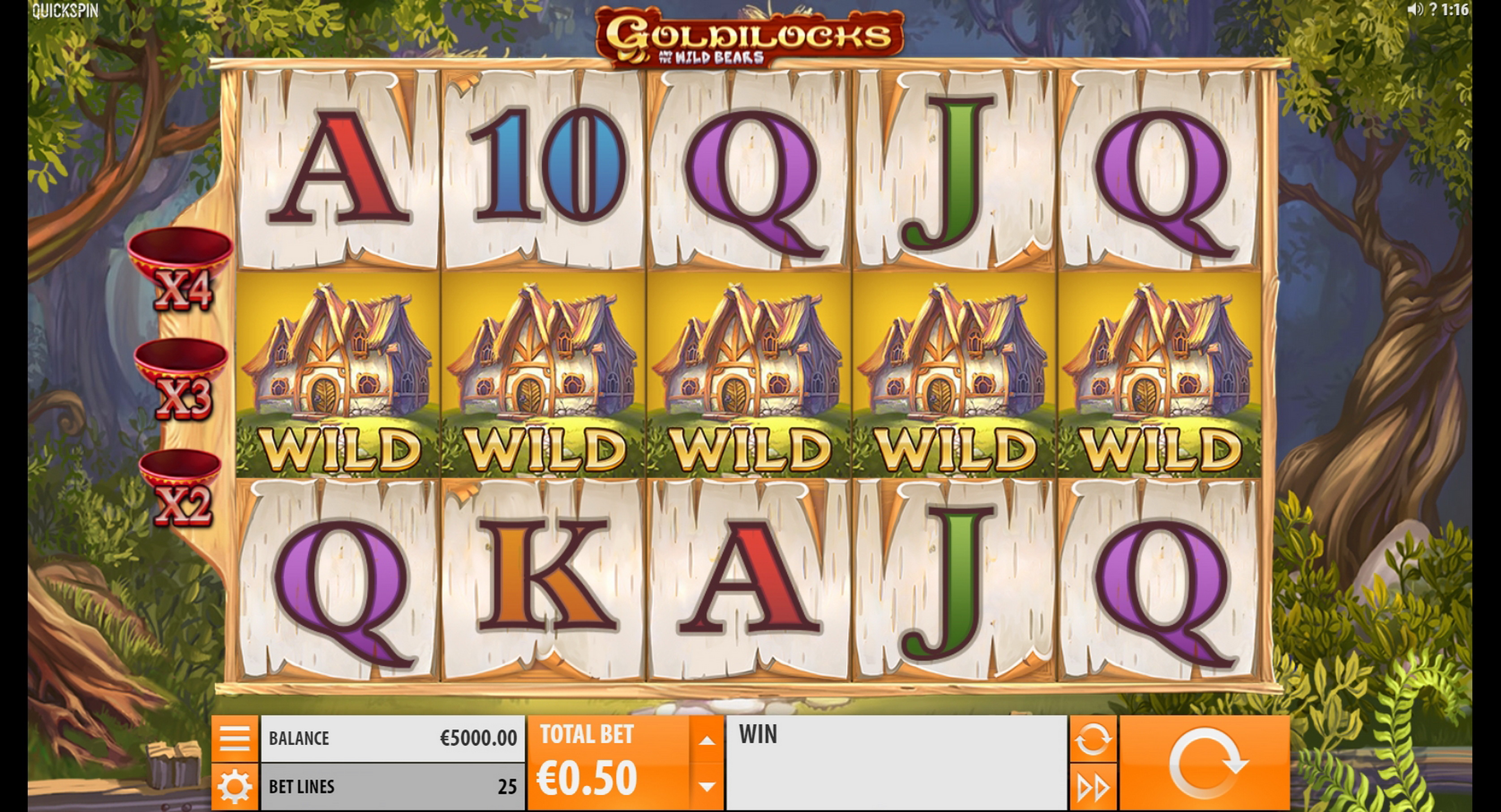 Reels in Goldilocks Slot Game by Quickspin