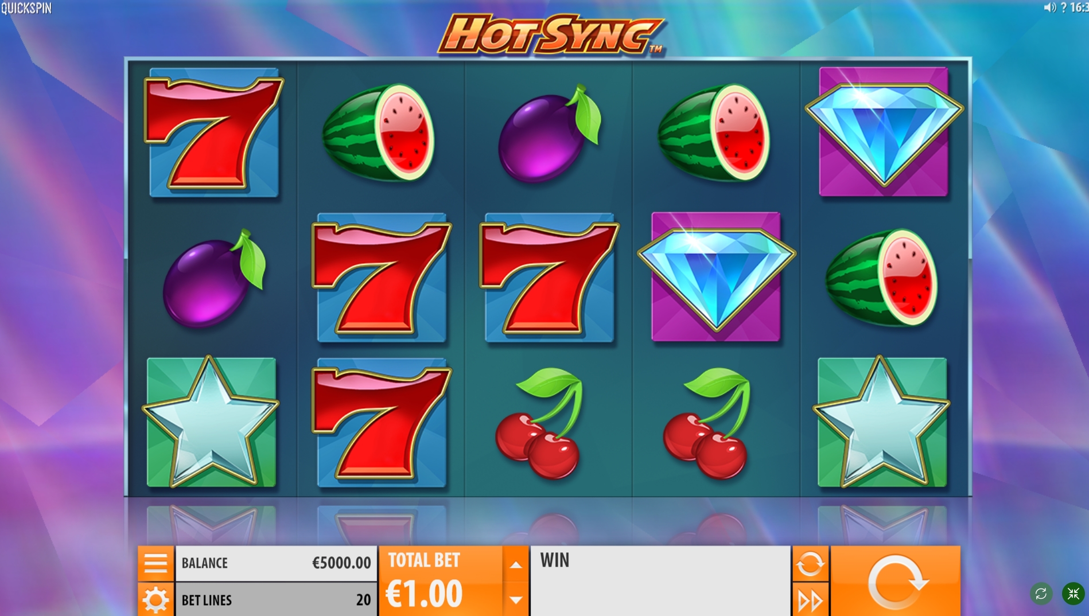Reels in Hot Sync Slot Game by Quickspin