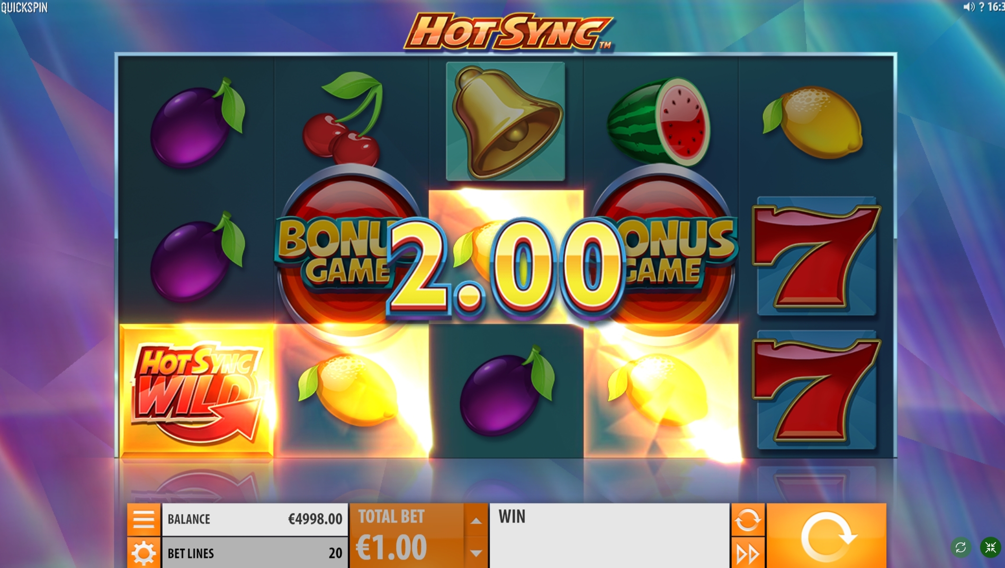 Win Money in Hot Sync Free Slot Game by Quickspin