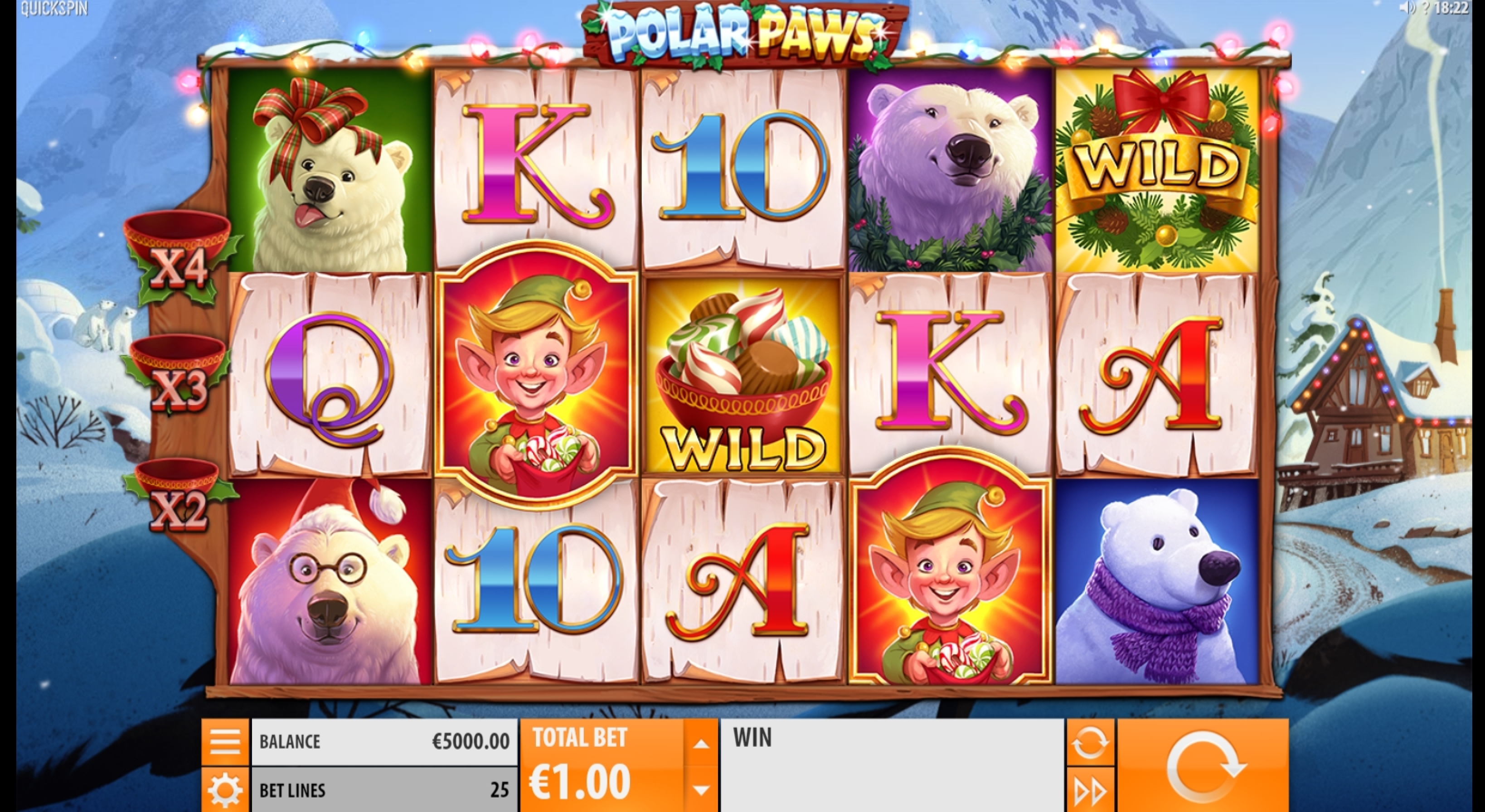 Reels in Polar Paws Slot Game by Quickspin