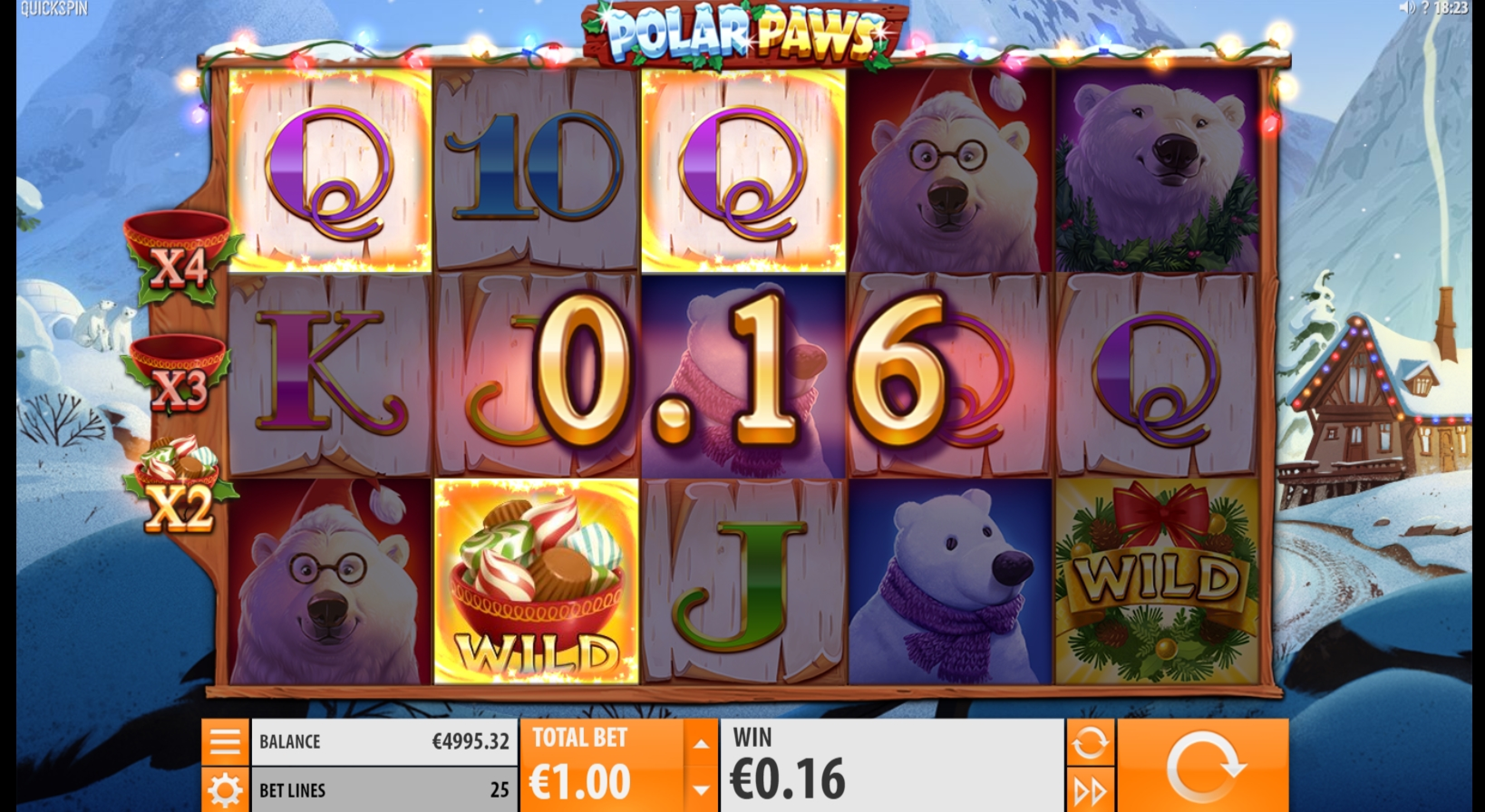 Win Money in Polar Paws Free Slot Game by Quickspin