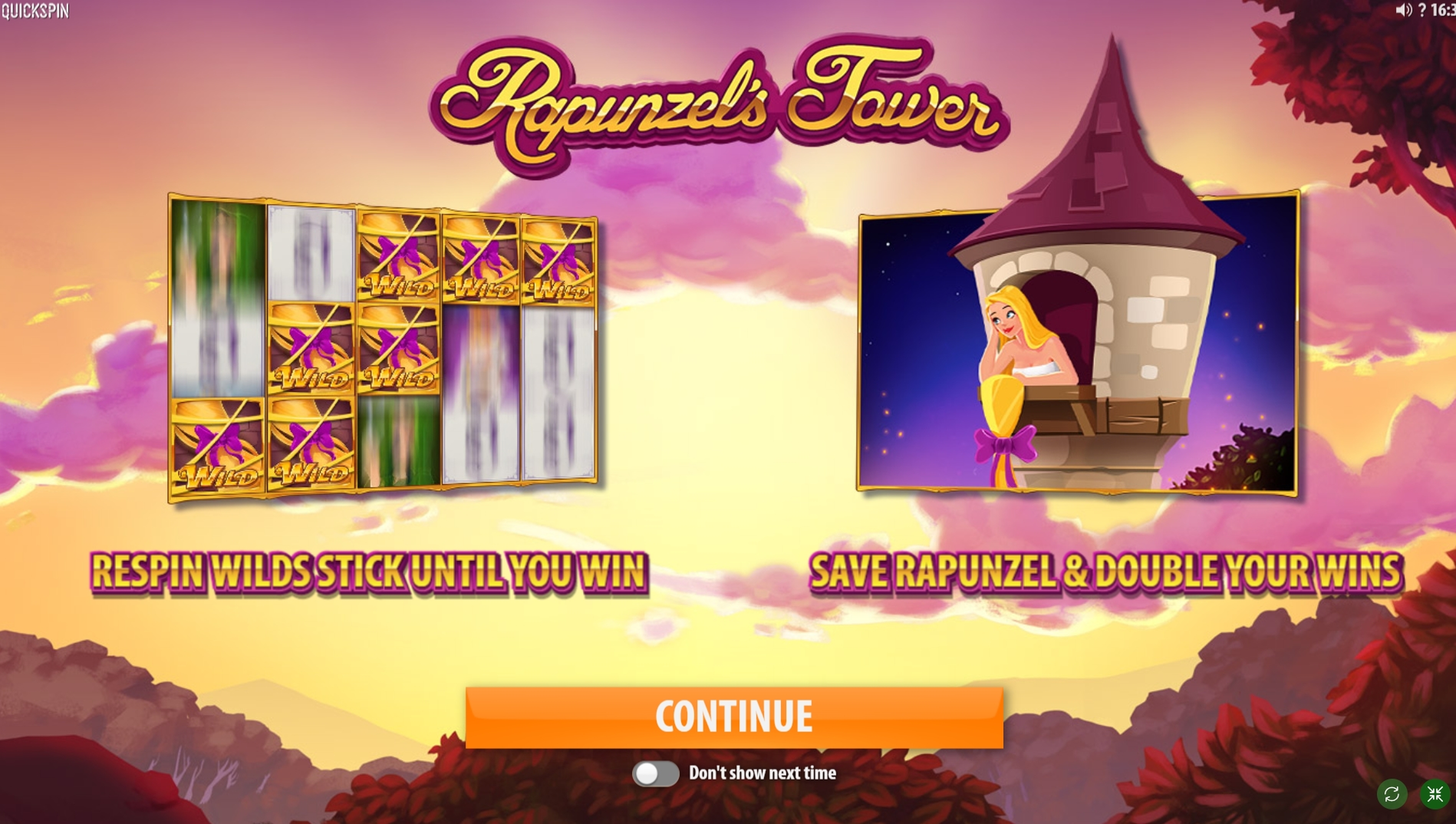 Play Rapunzel's Tower Free Casino Slot Game by Quickspin