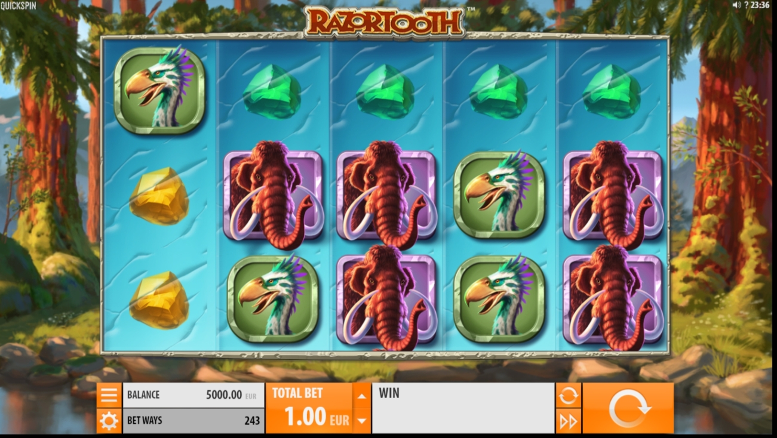 Reels in Razortooth Slot Game by Quickspin