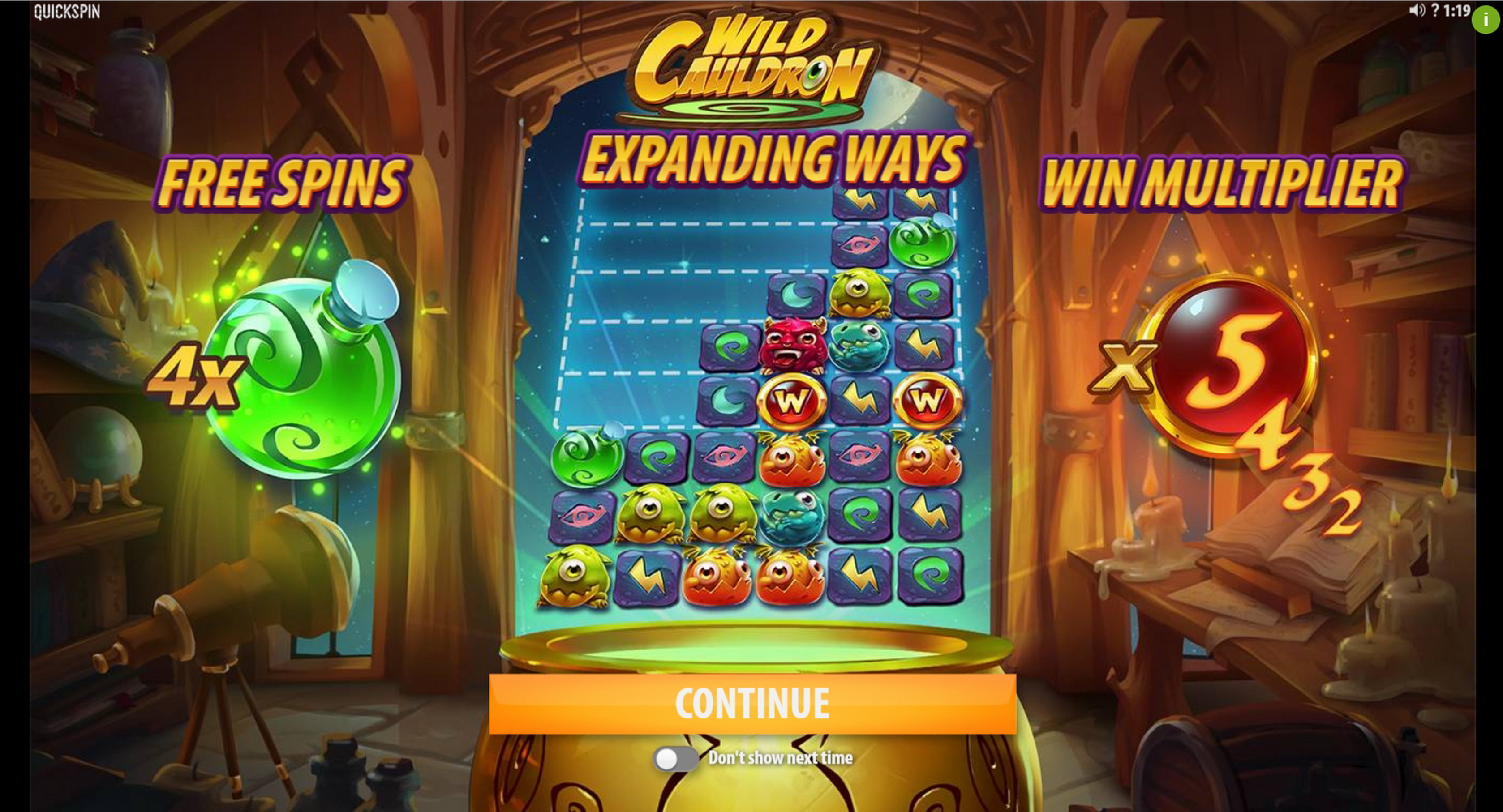 Play Wild Cauldron Free Casino Slot Game by Quickspin