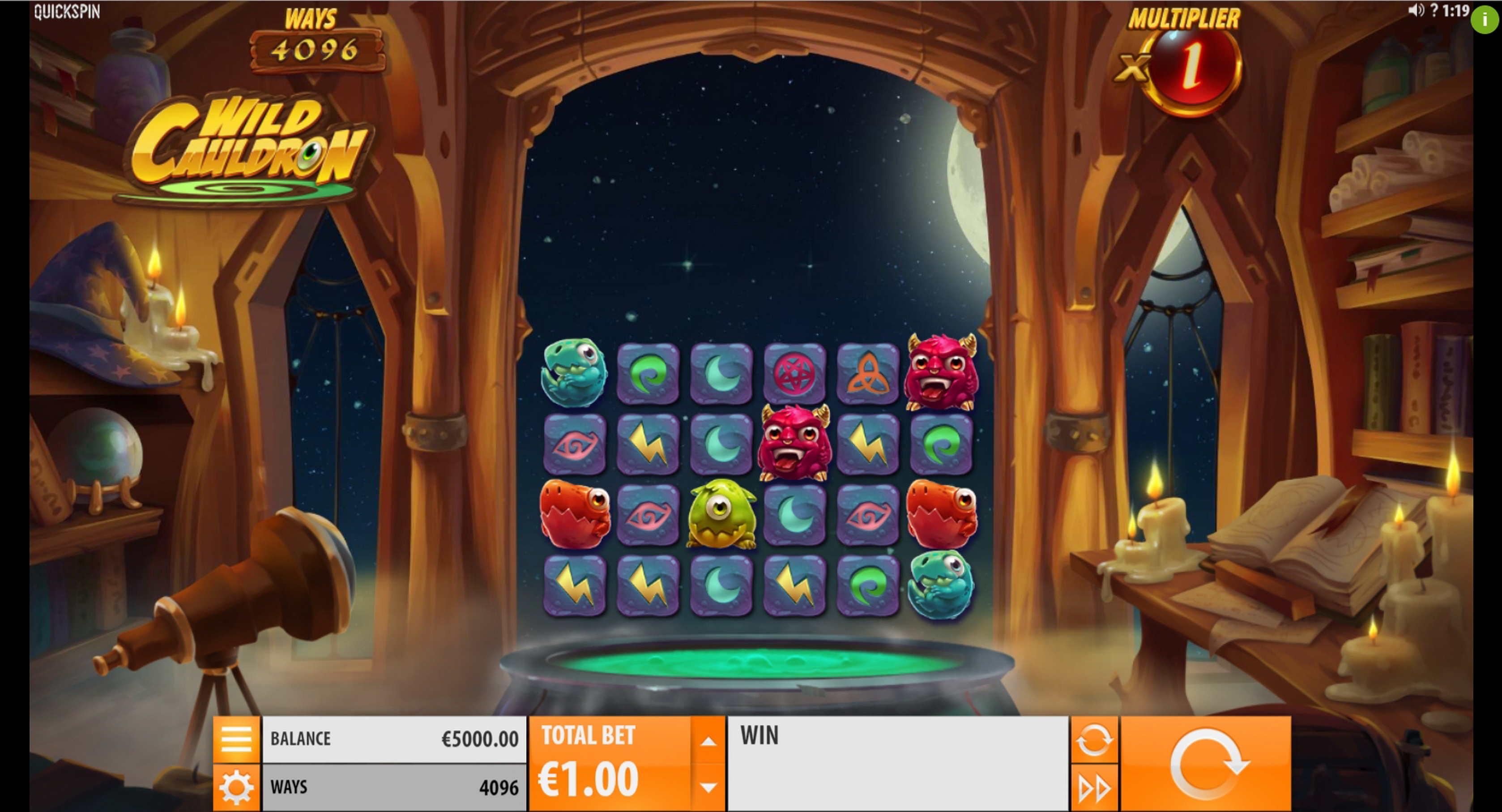 Reels in Wild Cauldron Slot Game by Quickspin